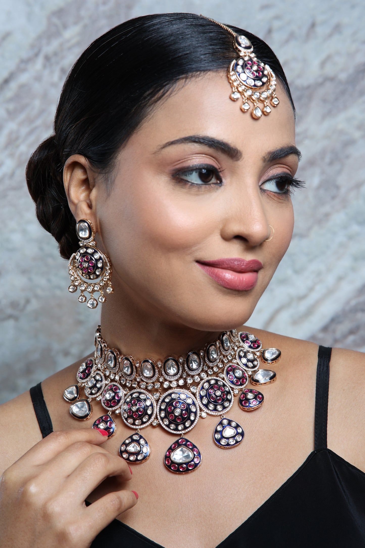 Ruby Kundan Majesty Set