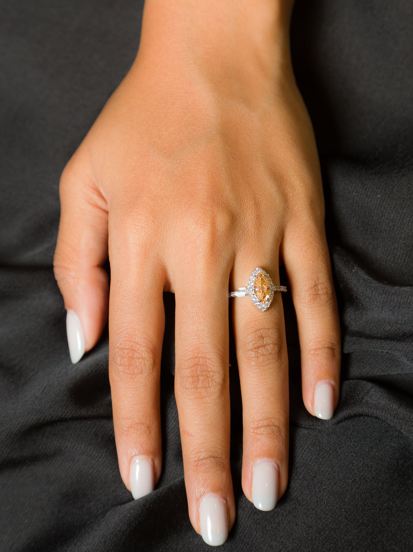 Amber Marquise Ring