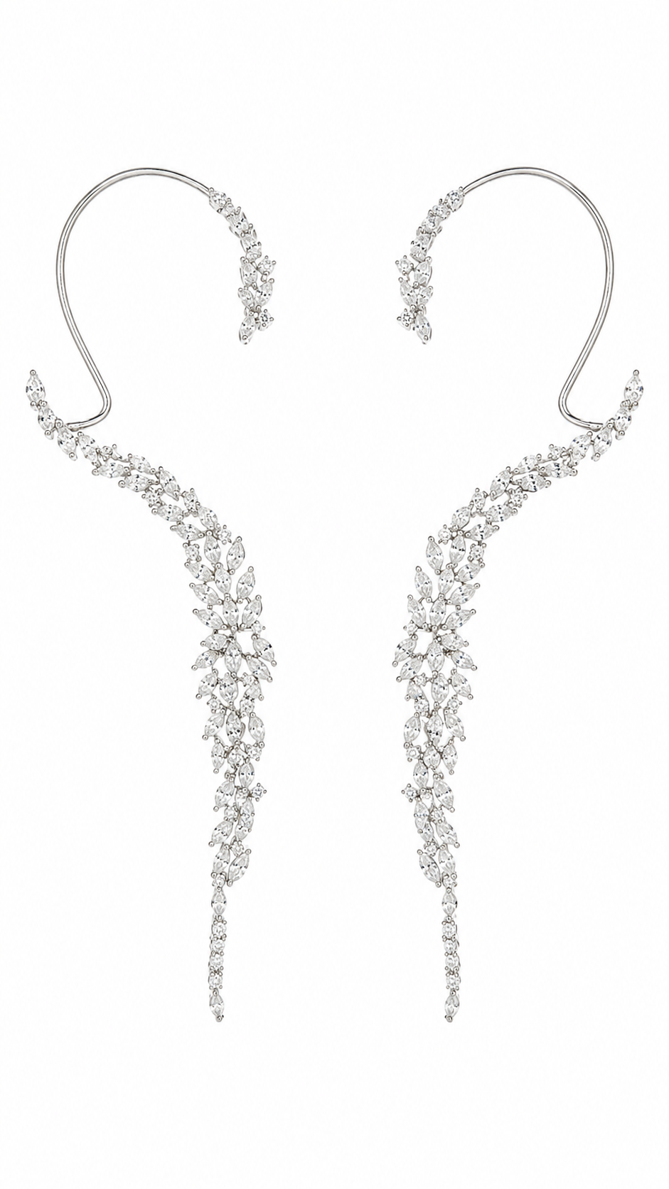Celeste Vine Crystal Ear Cuffs