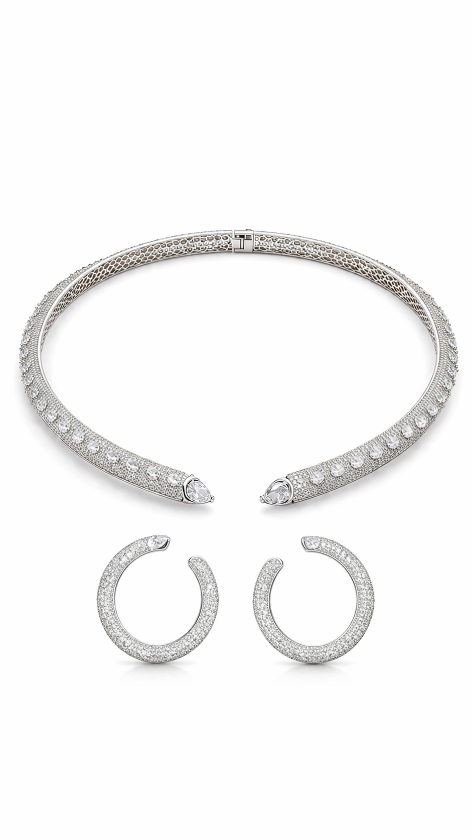 Avira Pearl Drape Choker Set