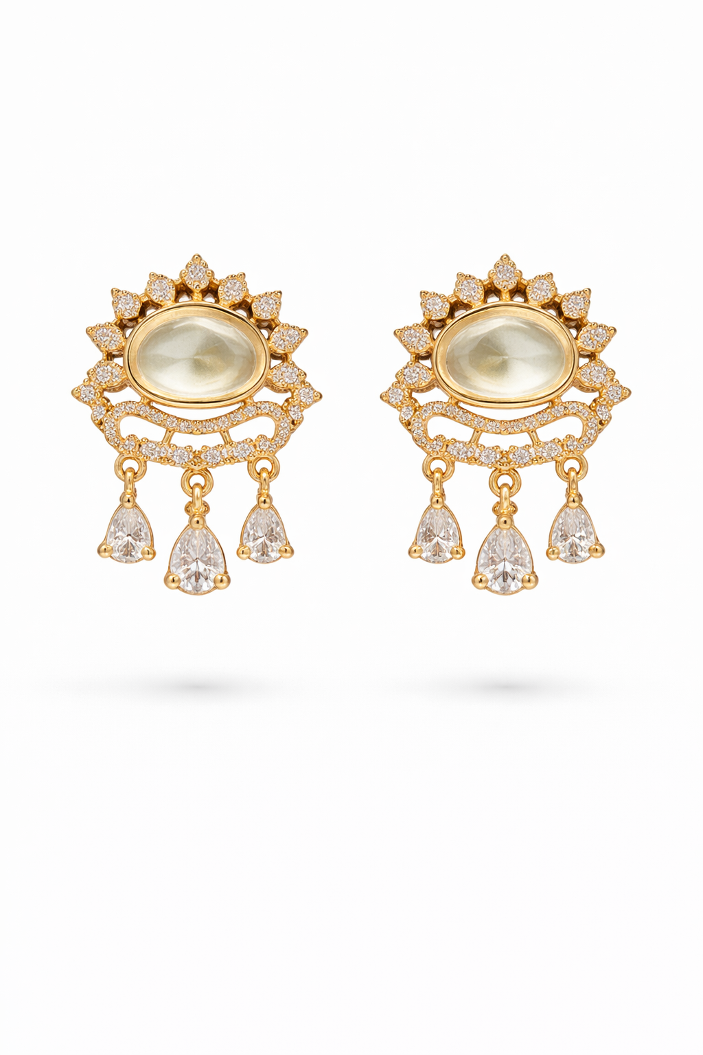 Vanya Dewdrop Halo Studs
