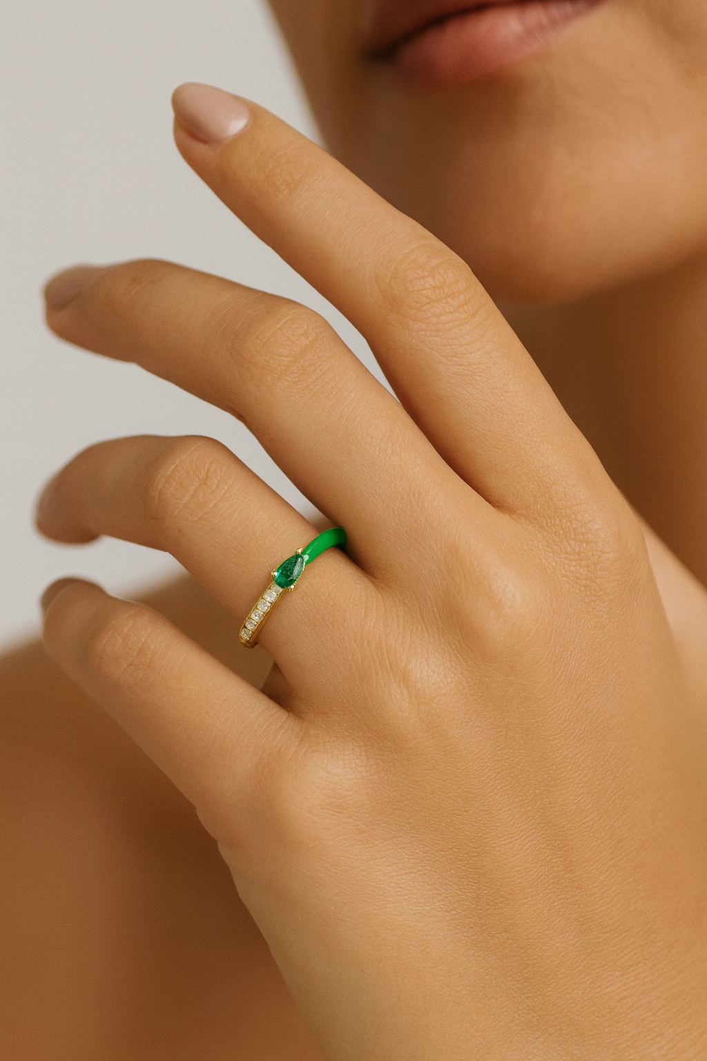 Emerald Edge Wrap Ring