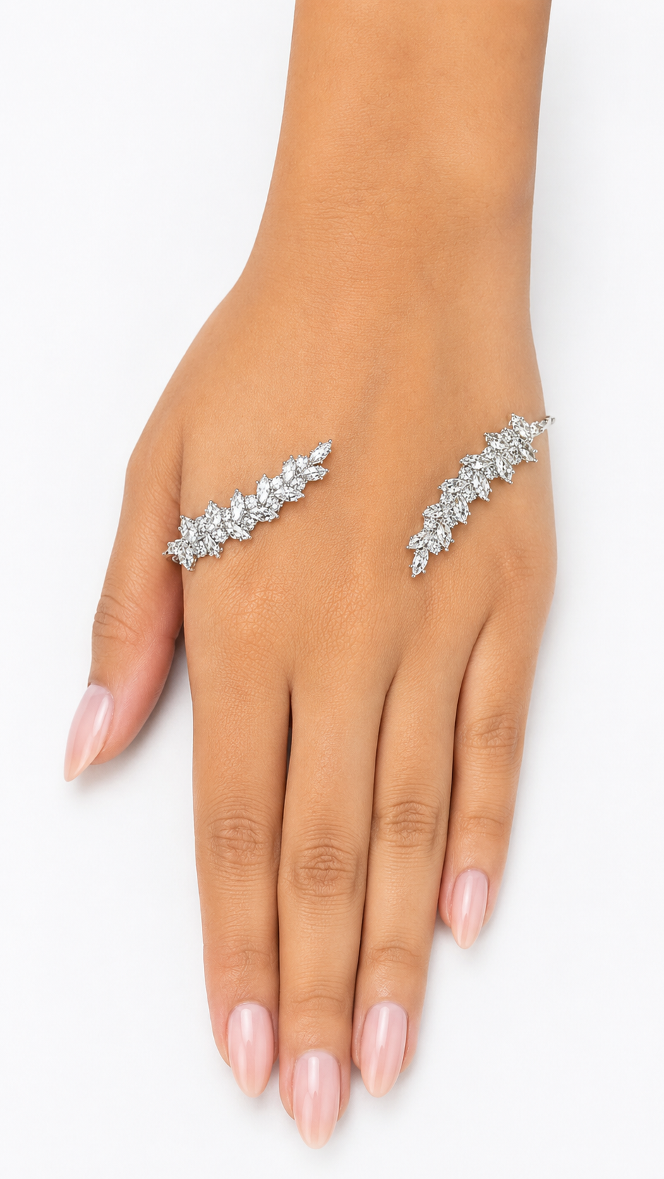 Celeste Crystal Blossom Knuckle Ring Set