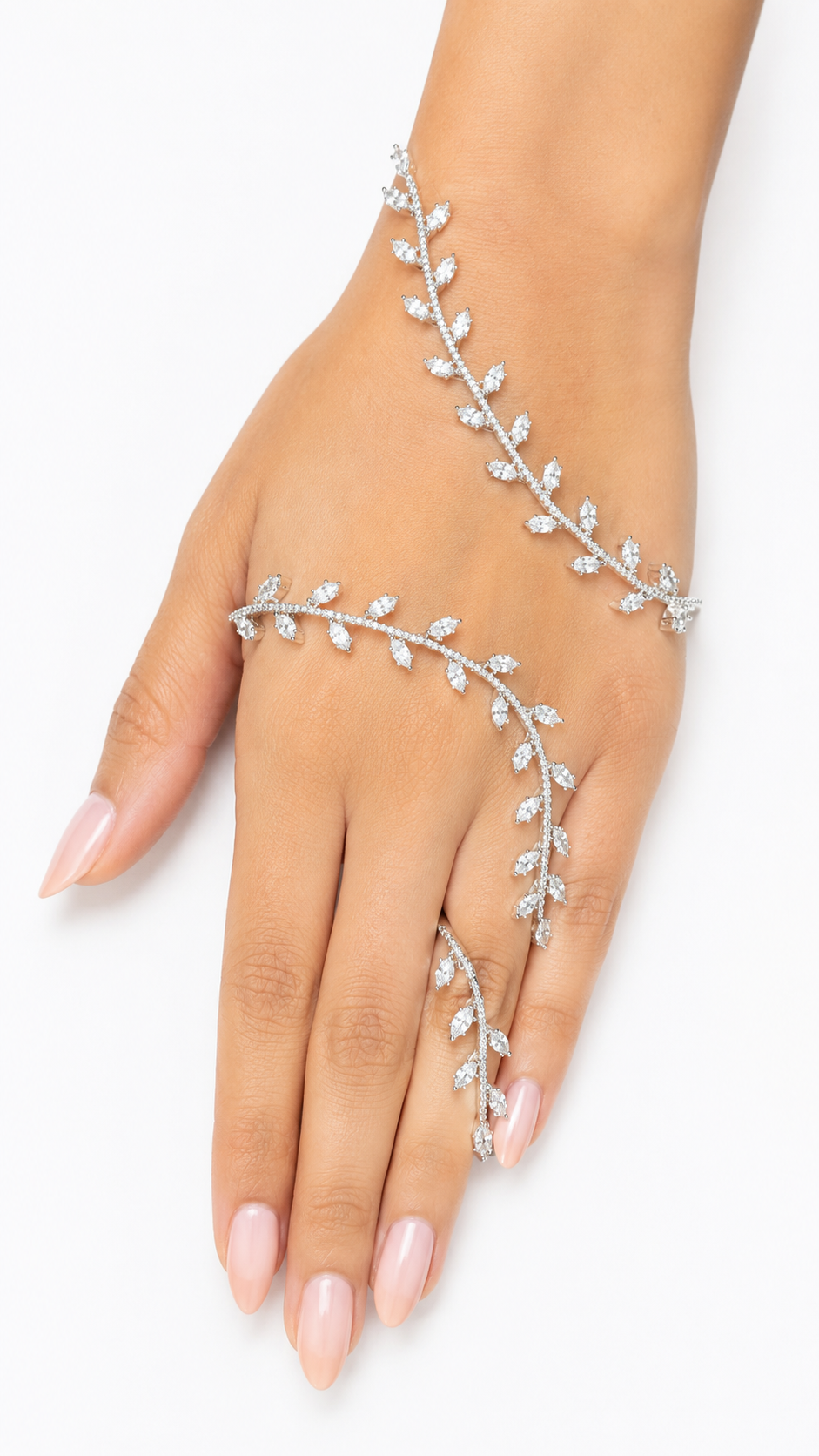 Elysian Vine Crystal Palm Cuff