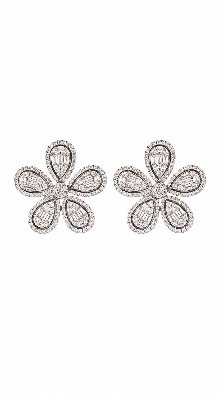 Celeste Bloom Diamond Stud Earrings