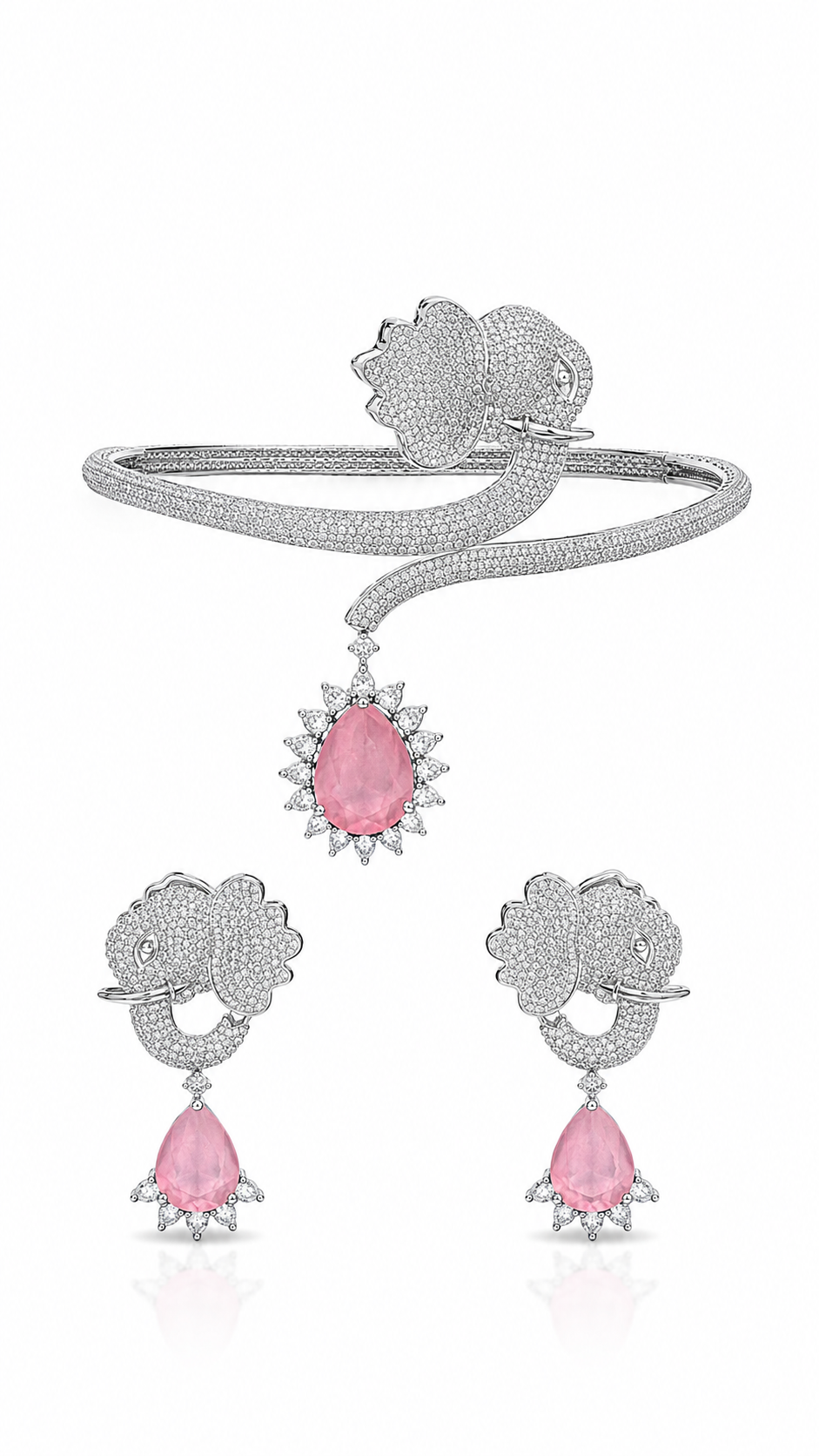 Blush Royale Elephant Luxe Collar Set