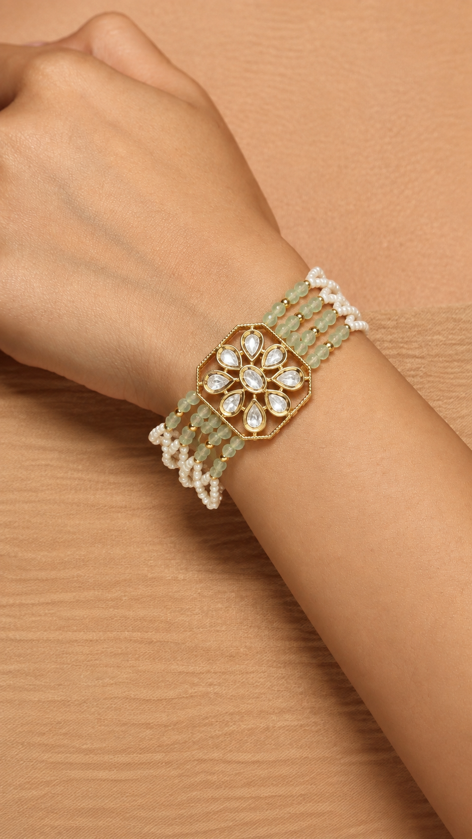 Aurelia Sage Pearl Bracelet