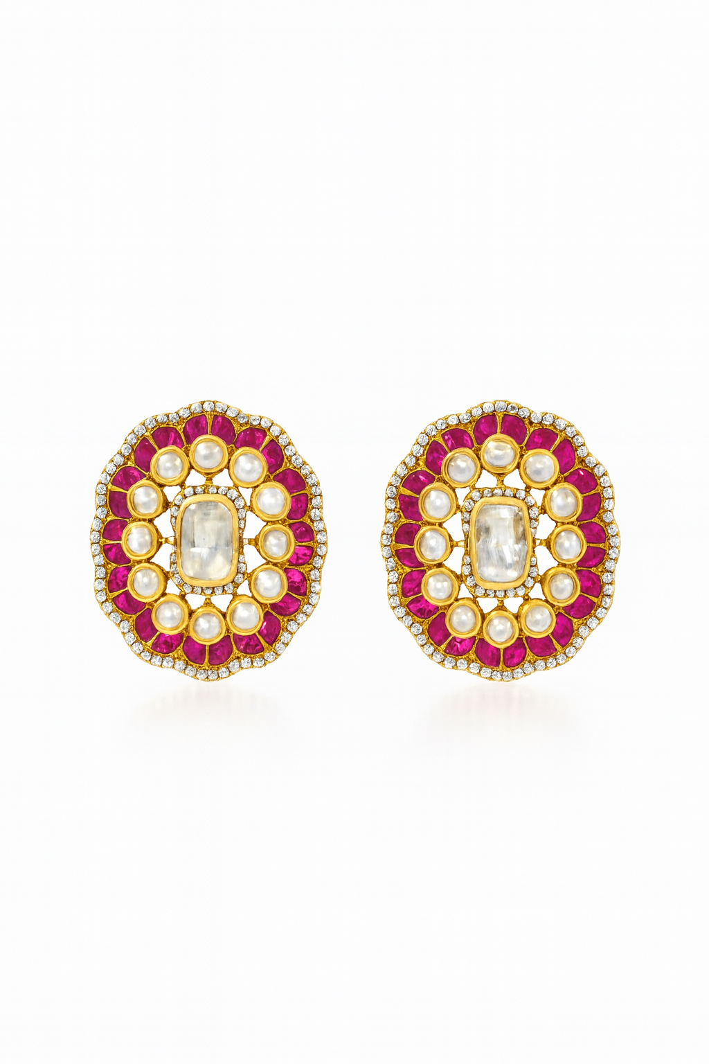 Ruby Radiance Kundan Studs