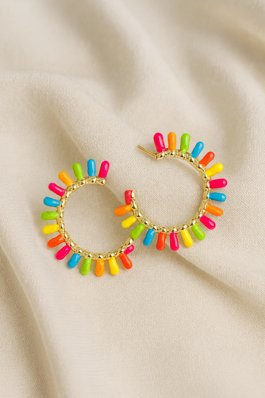Carnival Burst Hoop Earrings