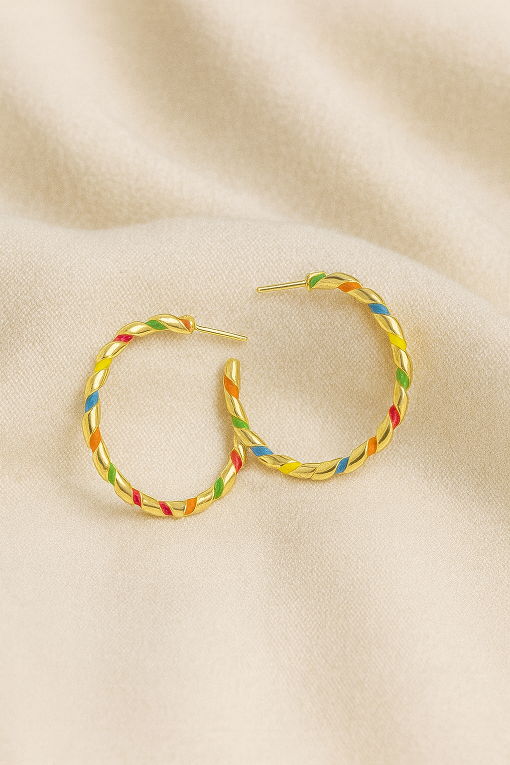 Twist Pop Hoop Earrings