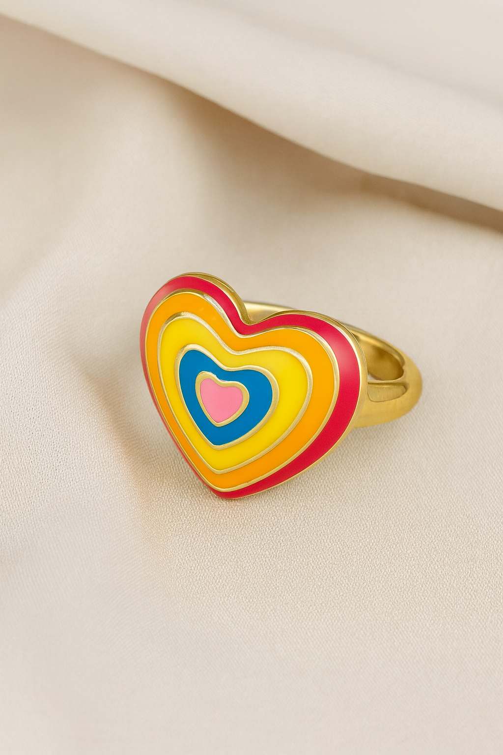 Heart Pop Rainbow Ring