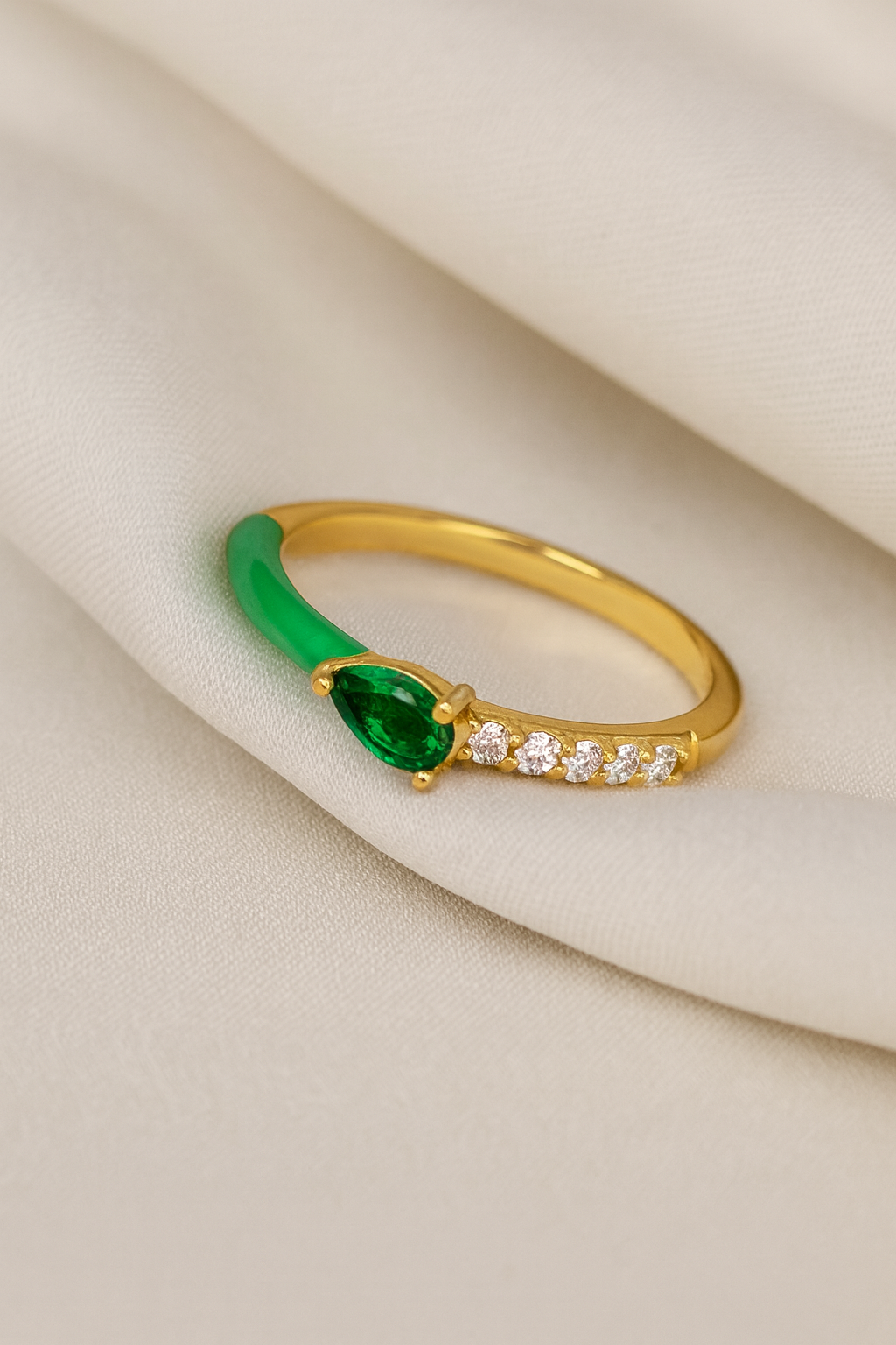 Emerald Edge Wrap Ring