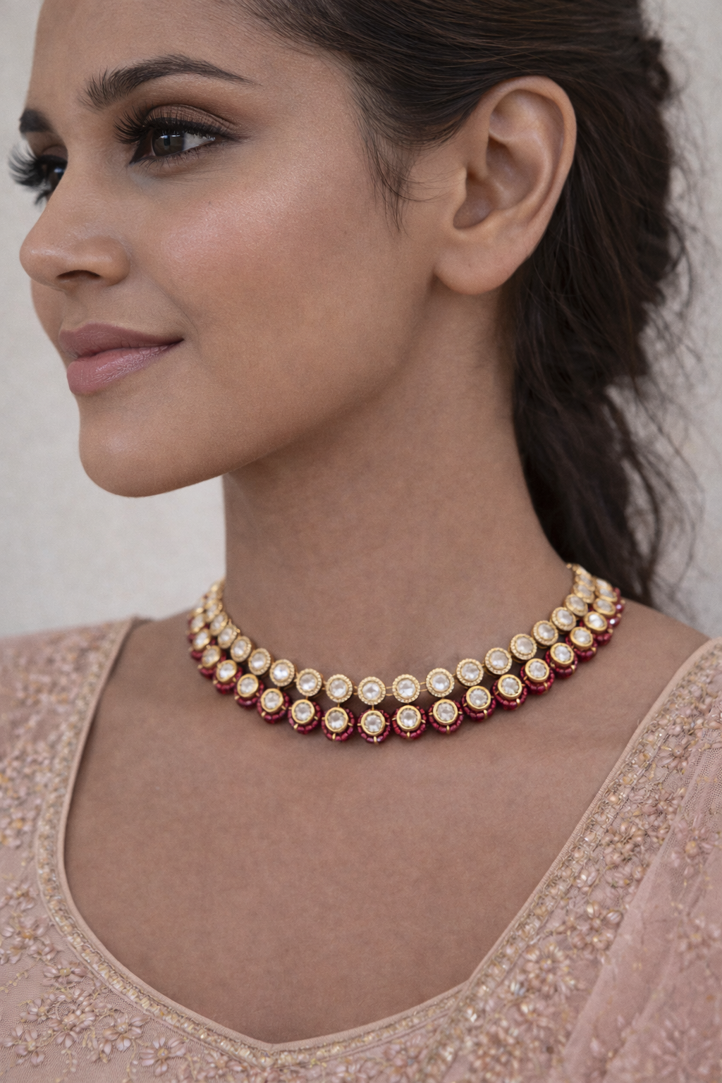 Avni Bloom Pearl Necklace Set