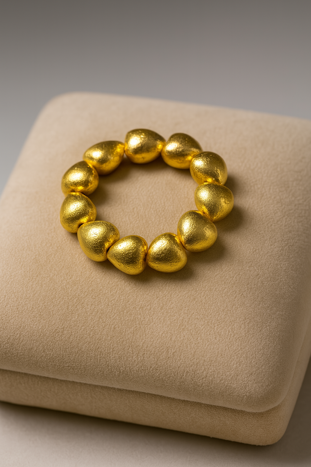 Golden Heart Cluster Bracelet