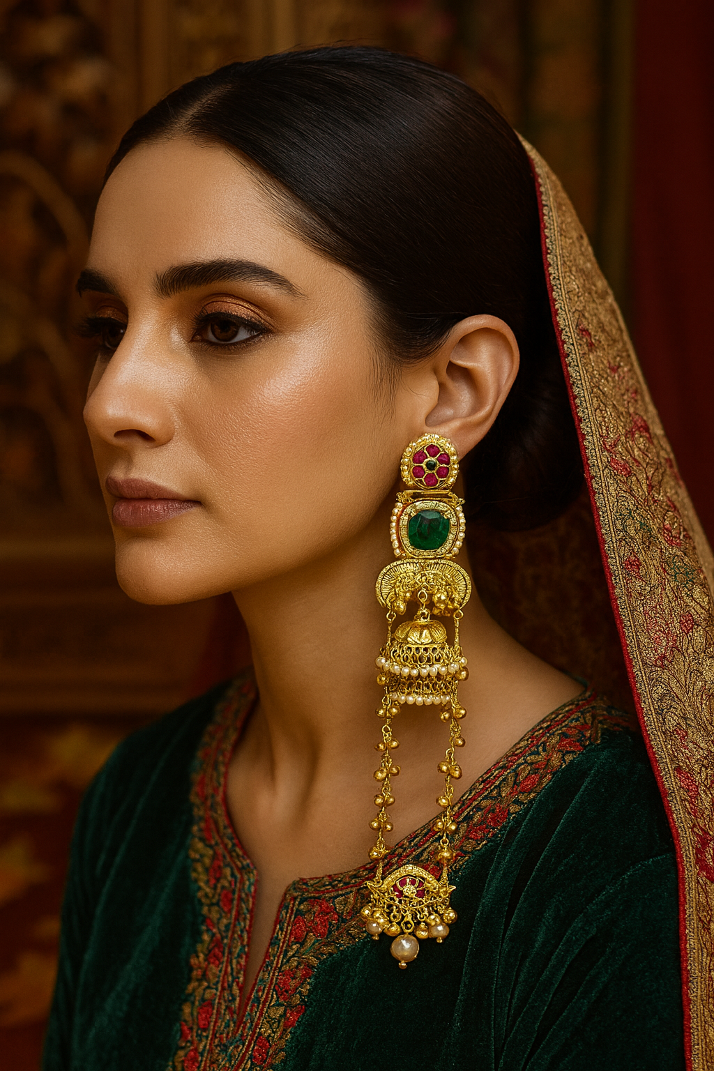 Gulnaar Kashmiri Jhumka Danglers