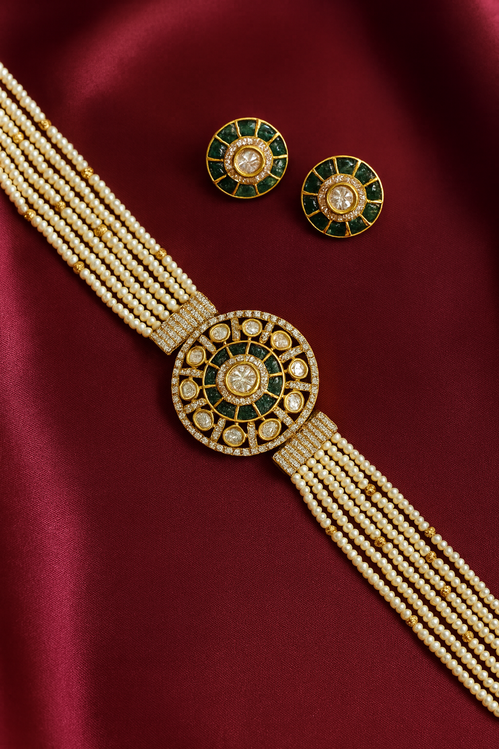 Emerald Halo Grace Choker Set