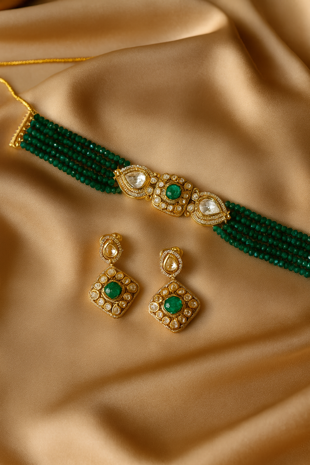 Emerald Radiance Choker Set
