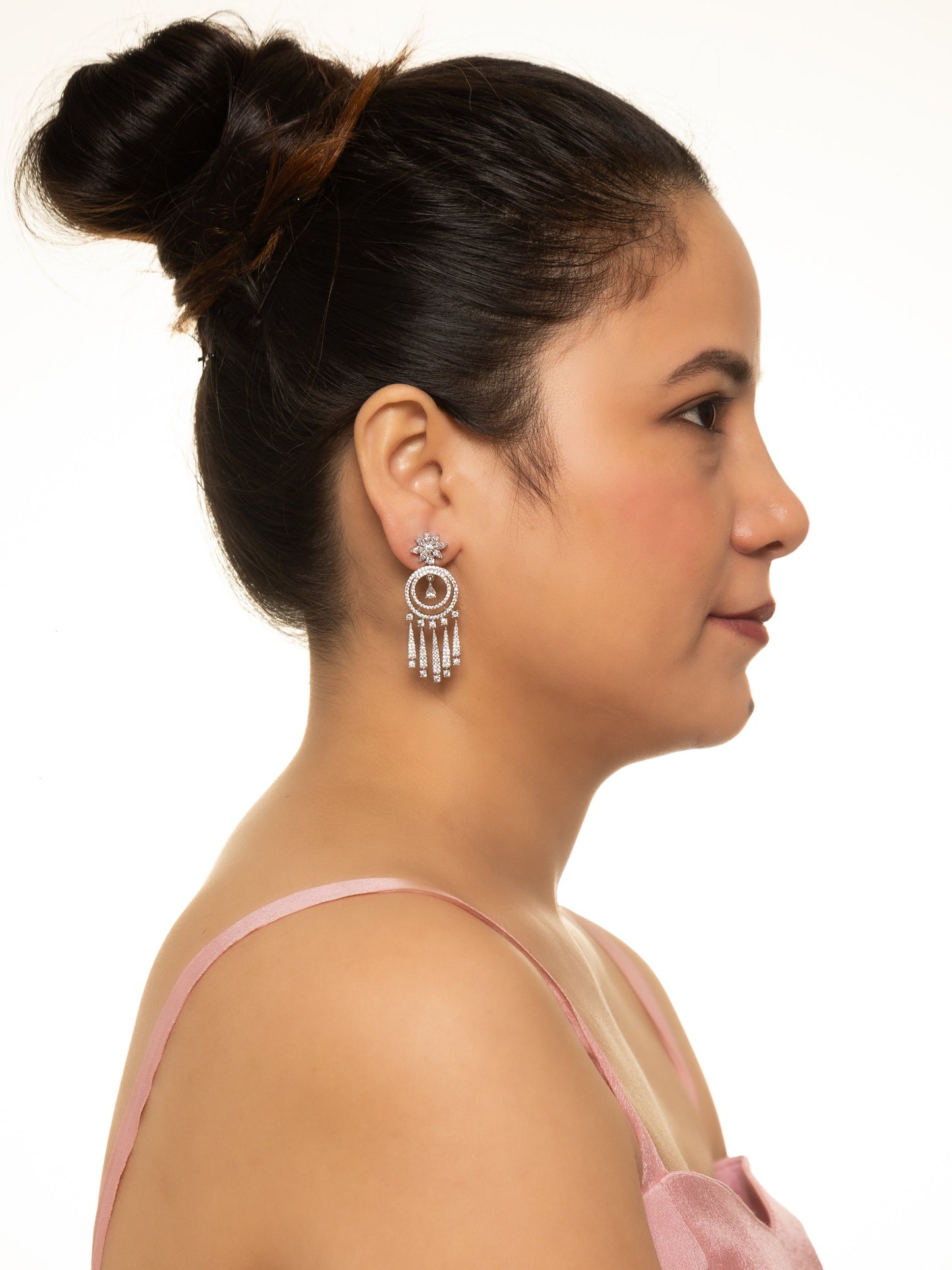 Crystal Halo Short Danglers