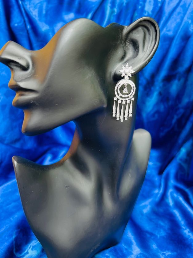 Crystal Halo Short Danglers