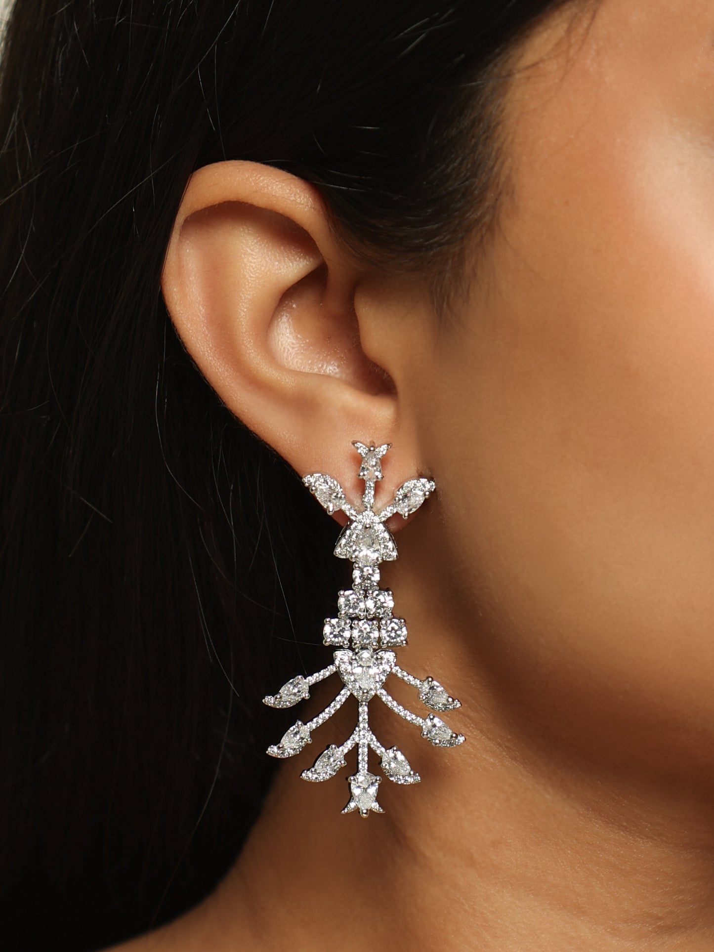 Royal Fringe Diamond Choker Necklace Set