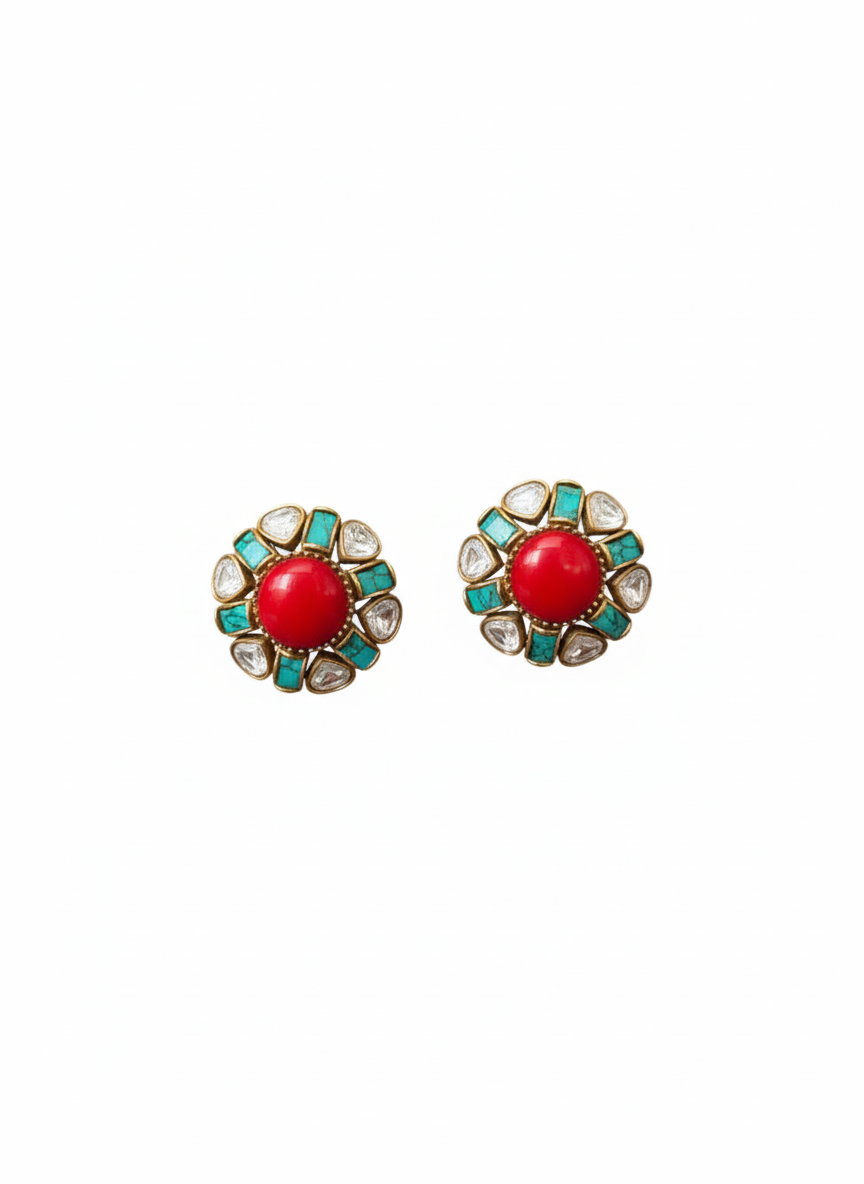 Regal Rosaline Polki Studs