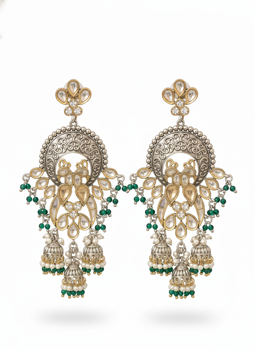 Jahanara Pearl Polki Drops