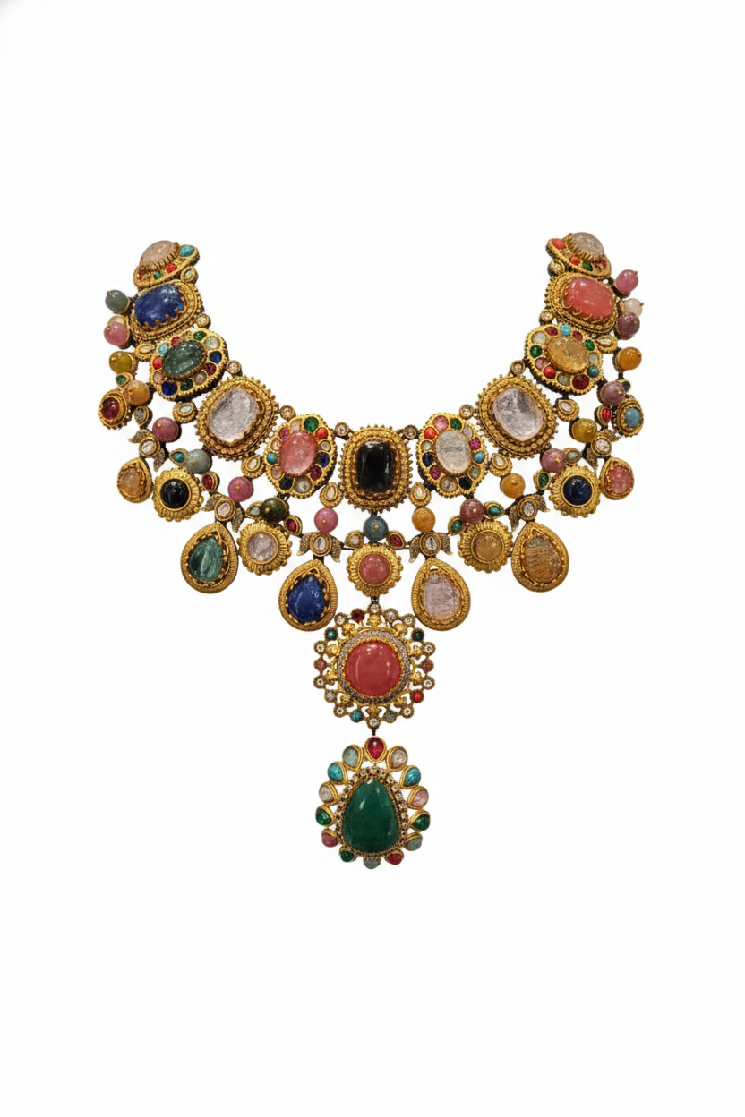 Navratna Noor Heritage Necklace