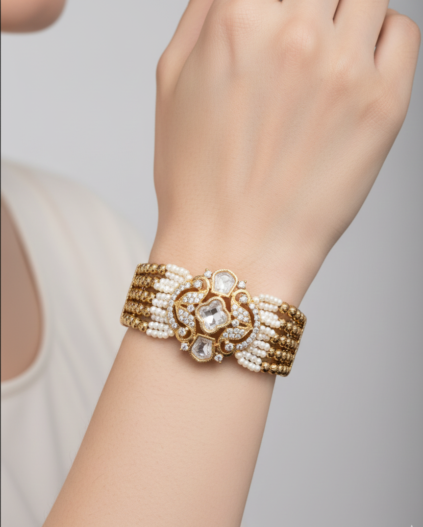 Opal Radiance Pearl Bracelet