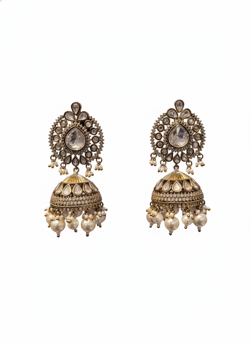 Meher Polki Jhumkas
