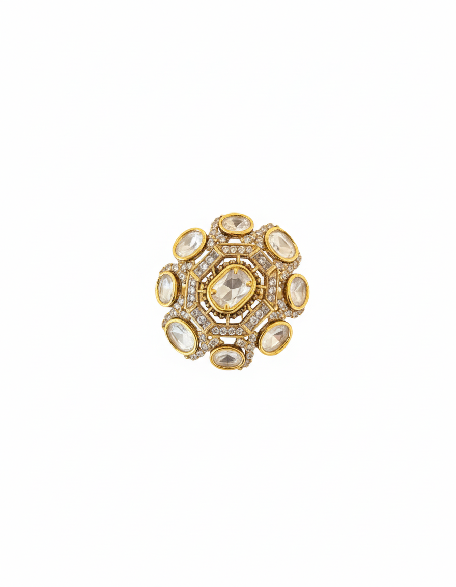 Regal Noor Polki Bloom Ring