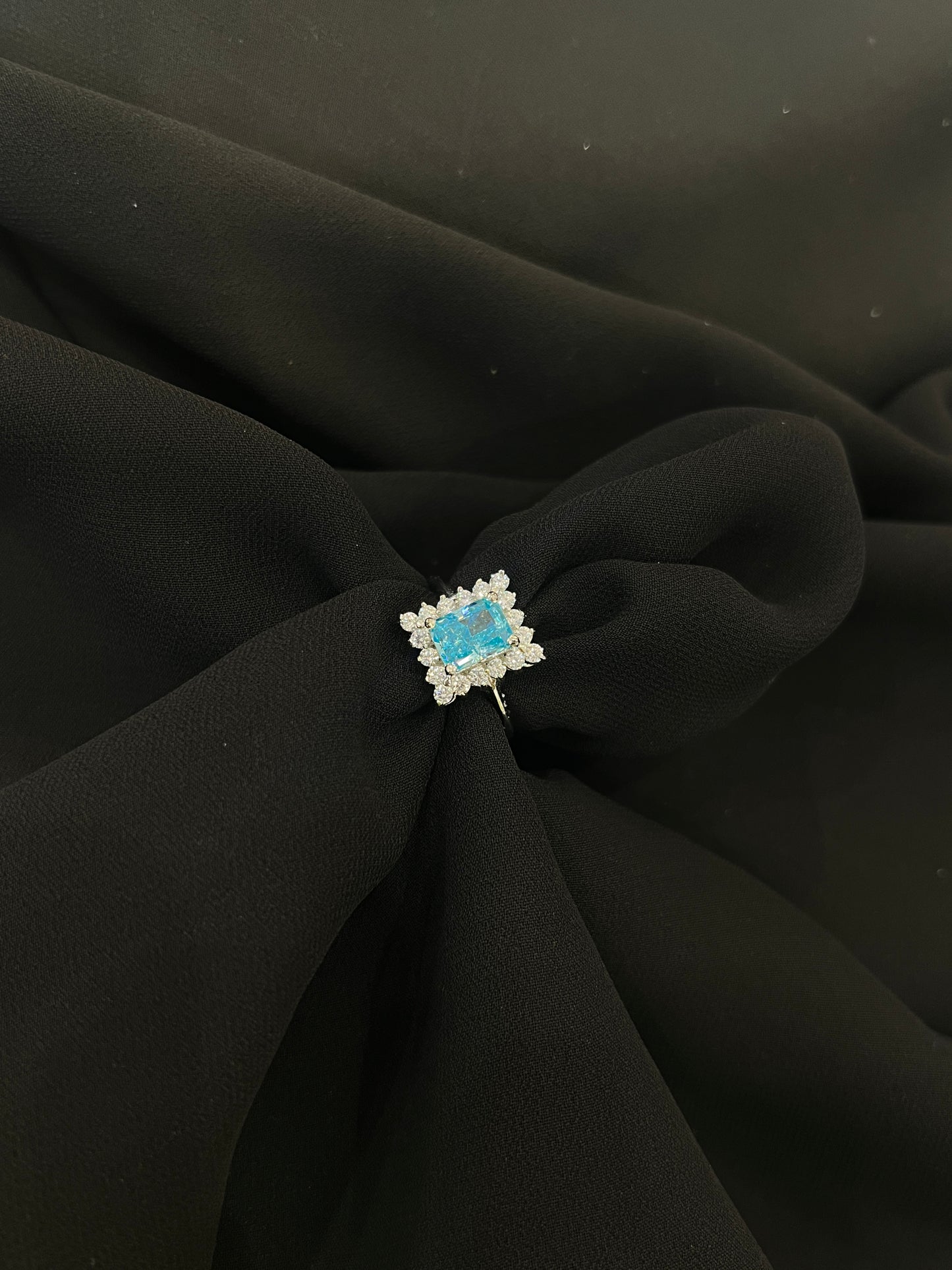 Ocean Muse Emerald Cut Ring