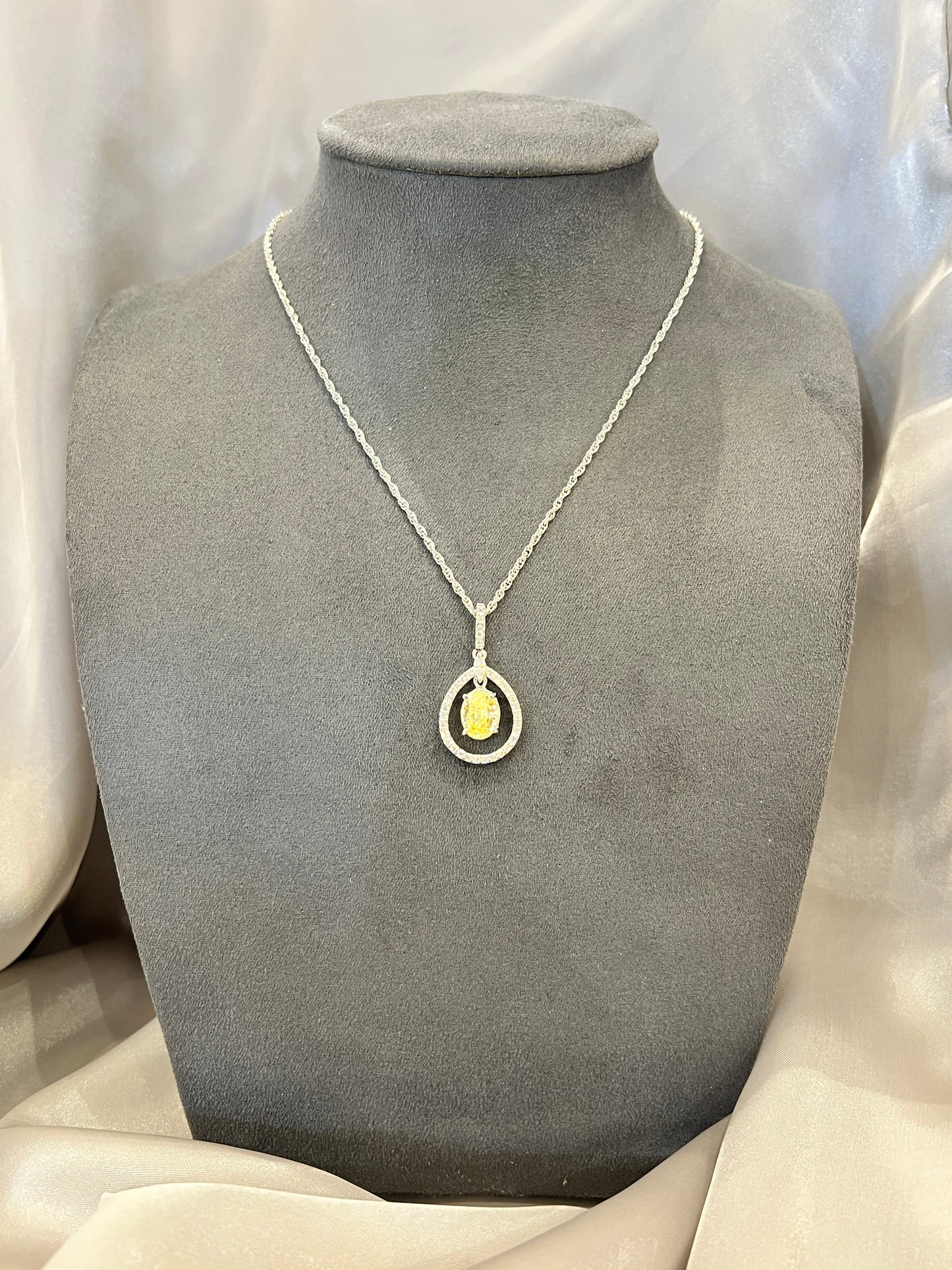 Citrine Glow Drop Pendant