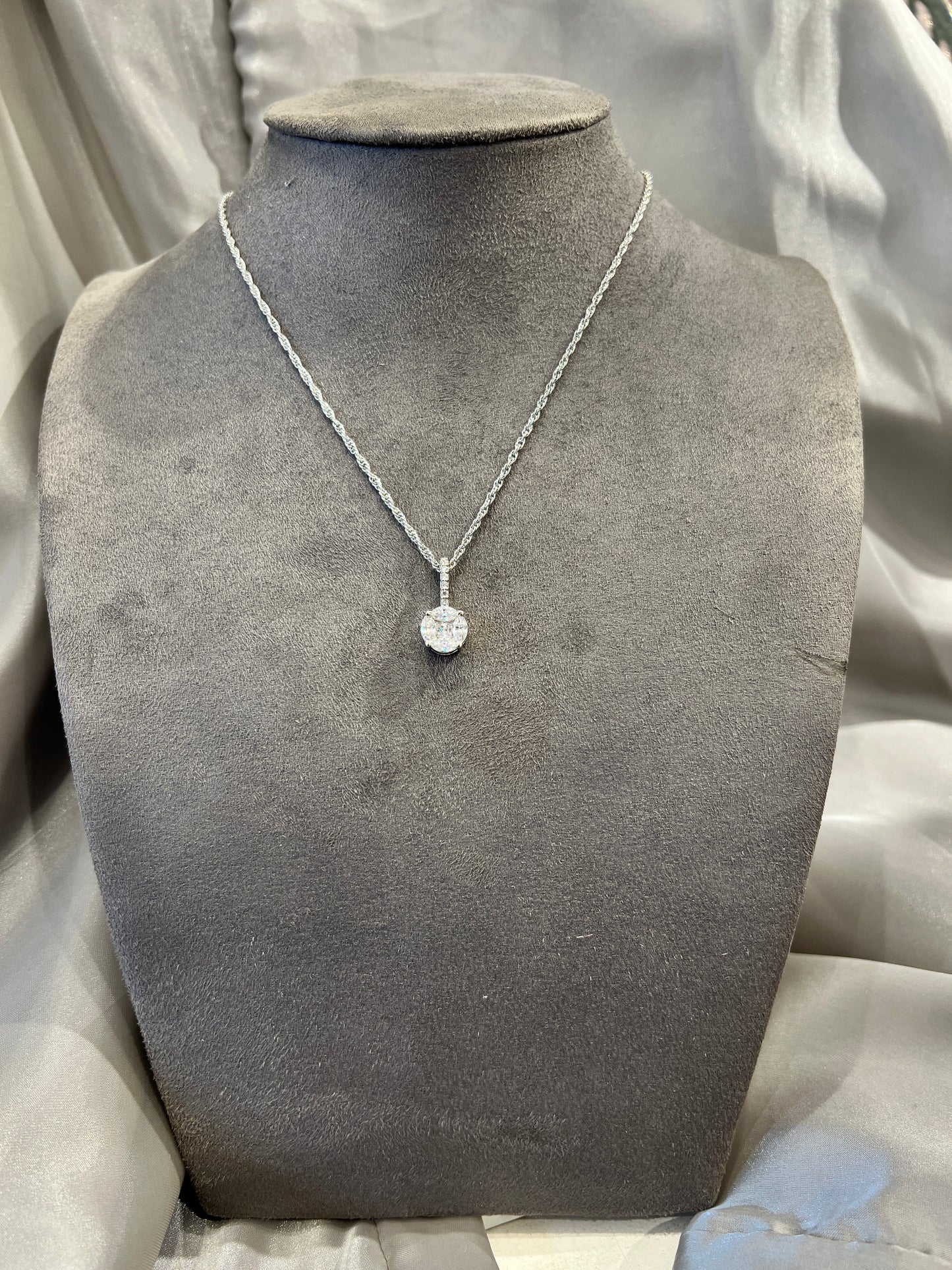 Celeste Solitaire Diamond Pendant