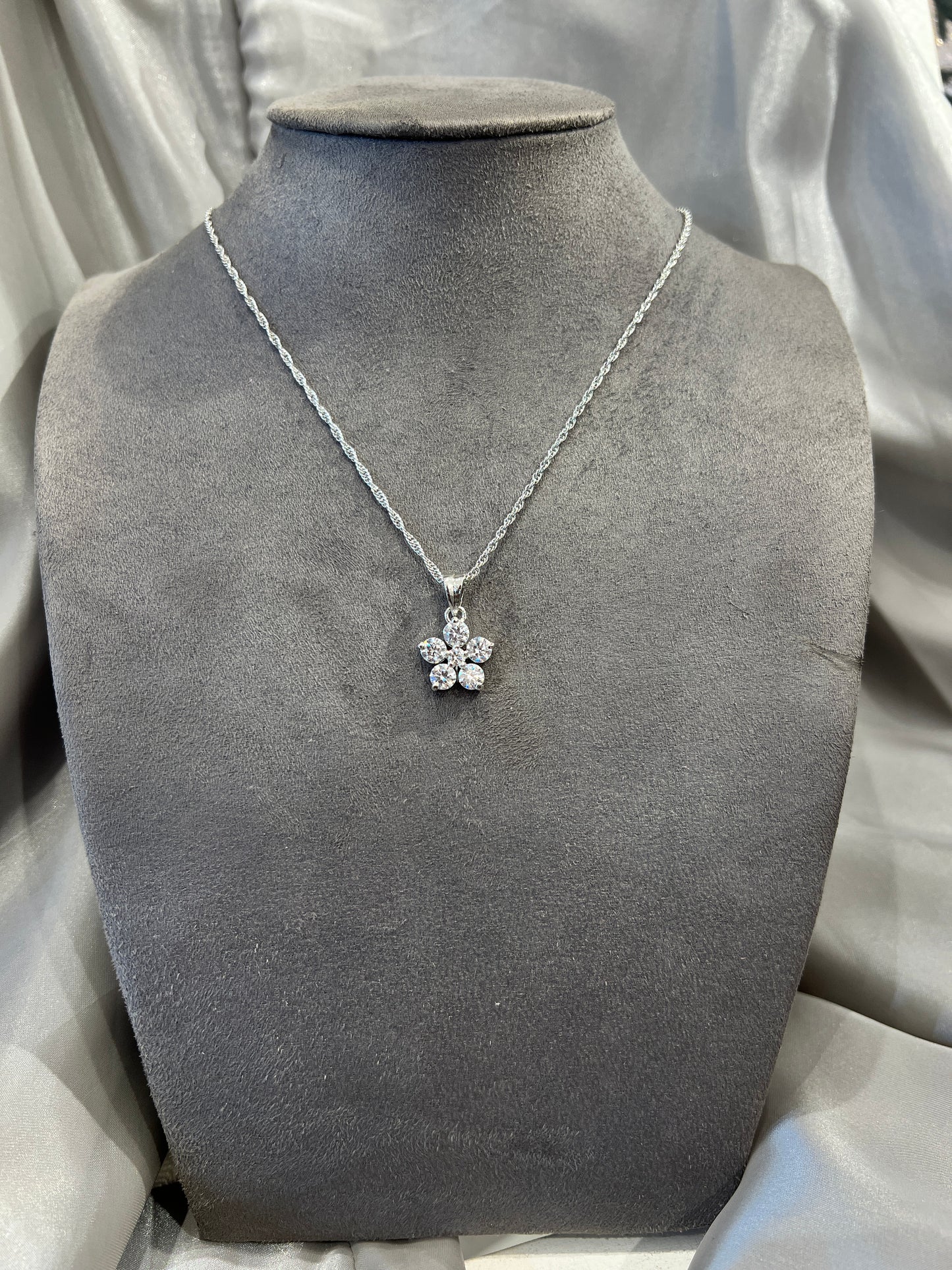 Floral Whisper Diamond Pendant