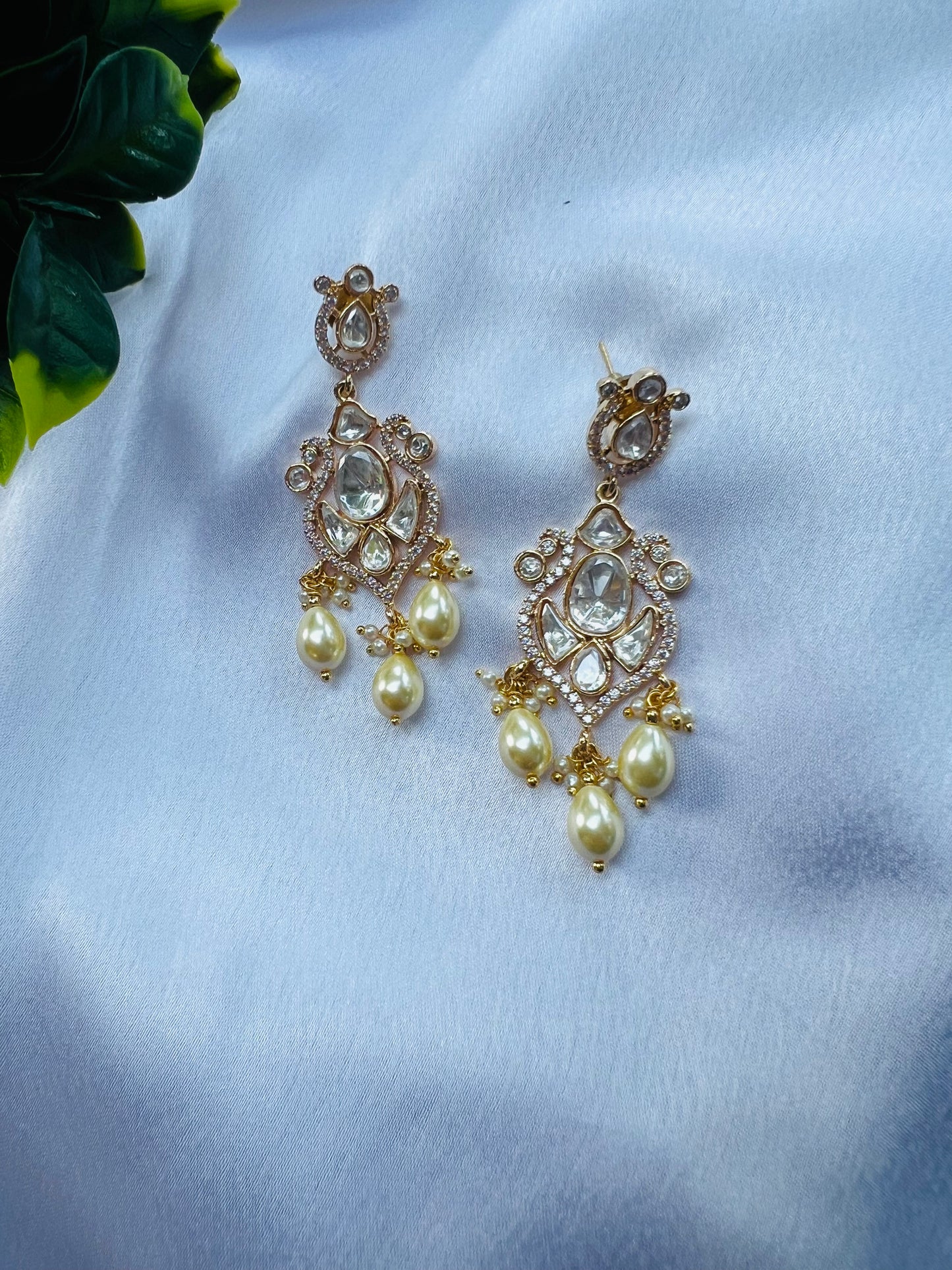 Kavya Beige Earrings