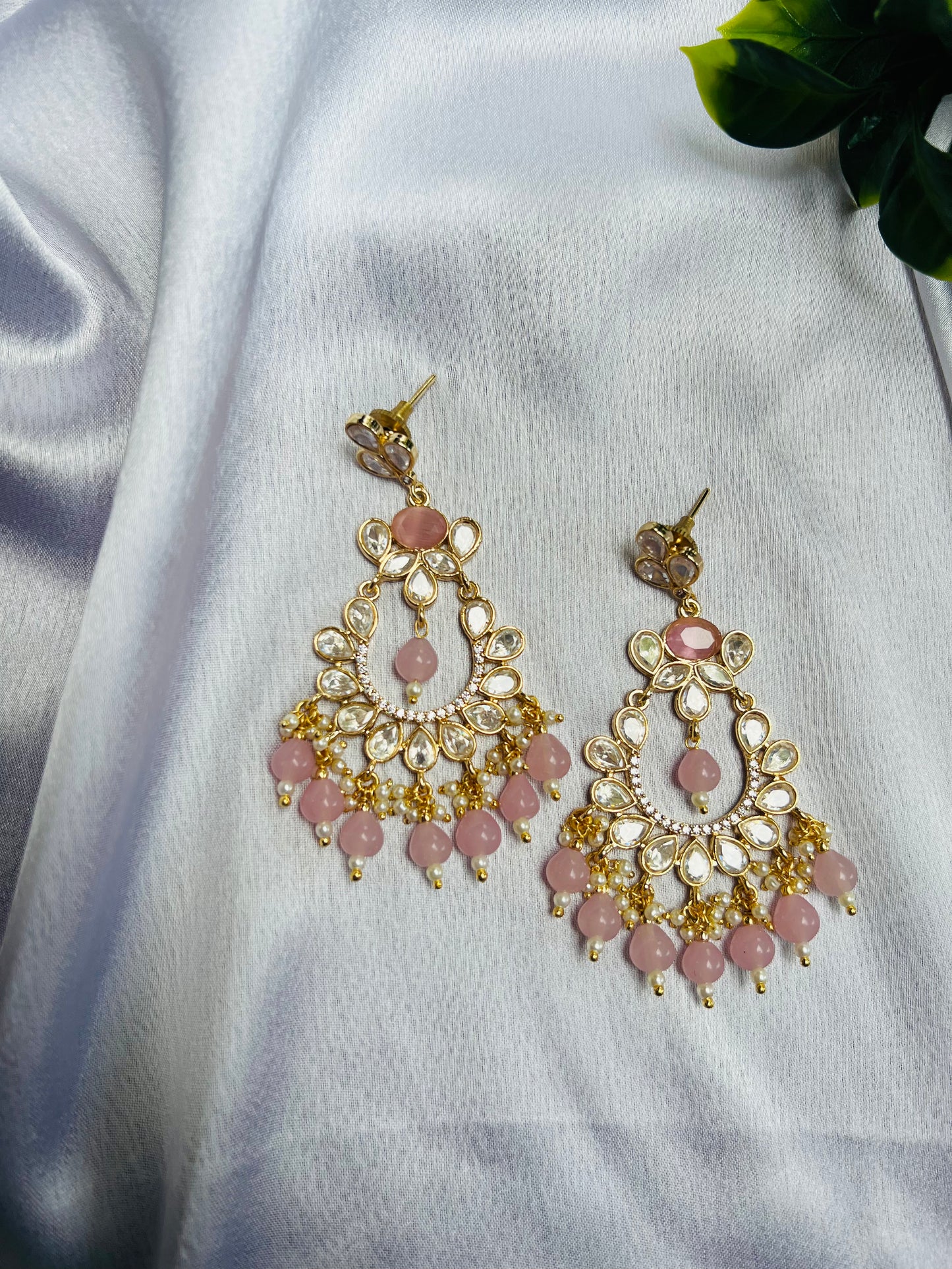 Damini Pink Chandbali