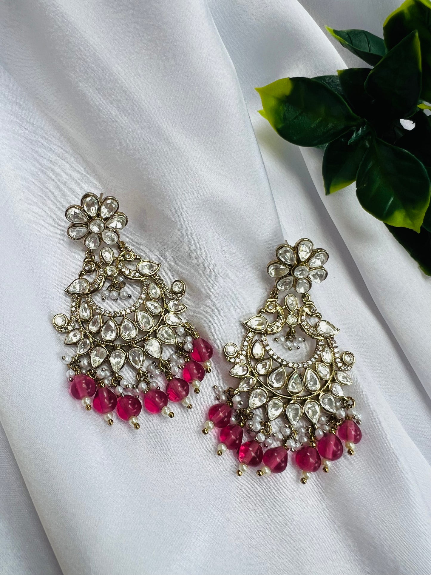 Aashita Floral Pink Earrings