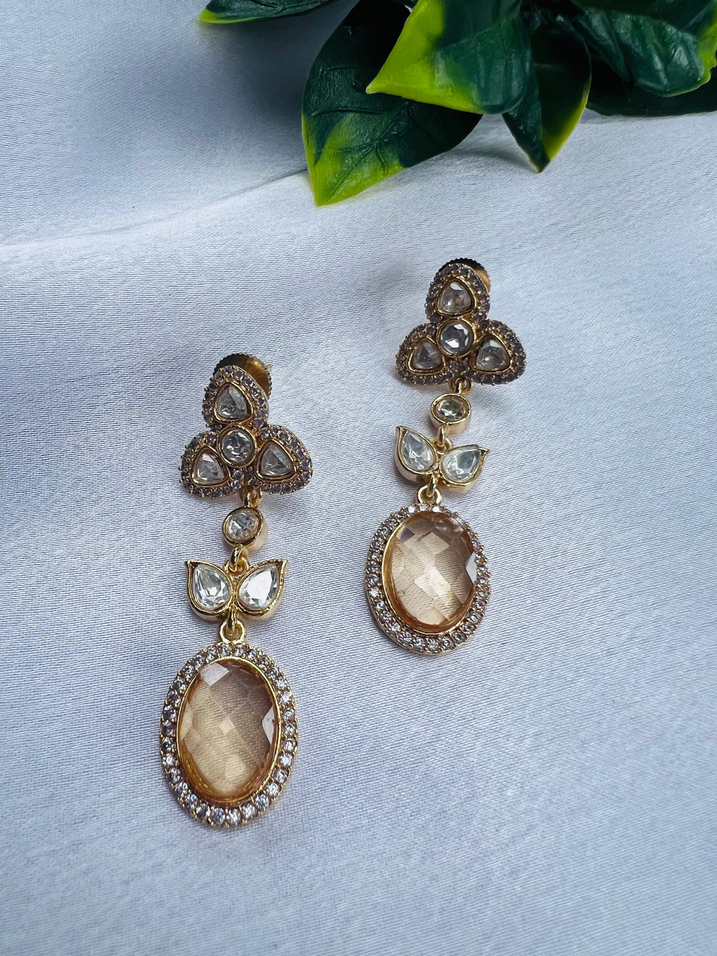 Lalitha fleur Peach Earrings
