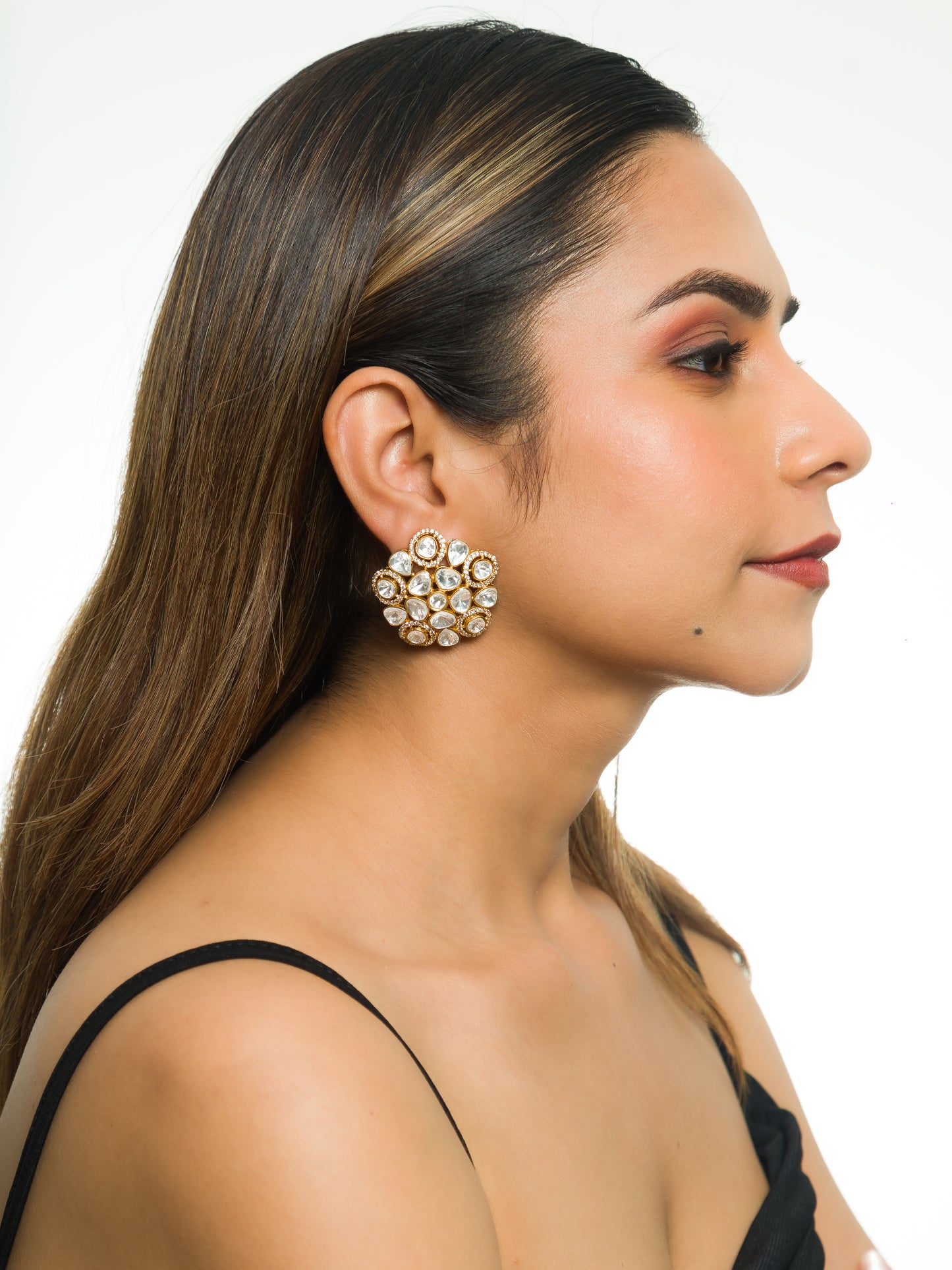 Nyra Kundan Studs