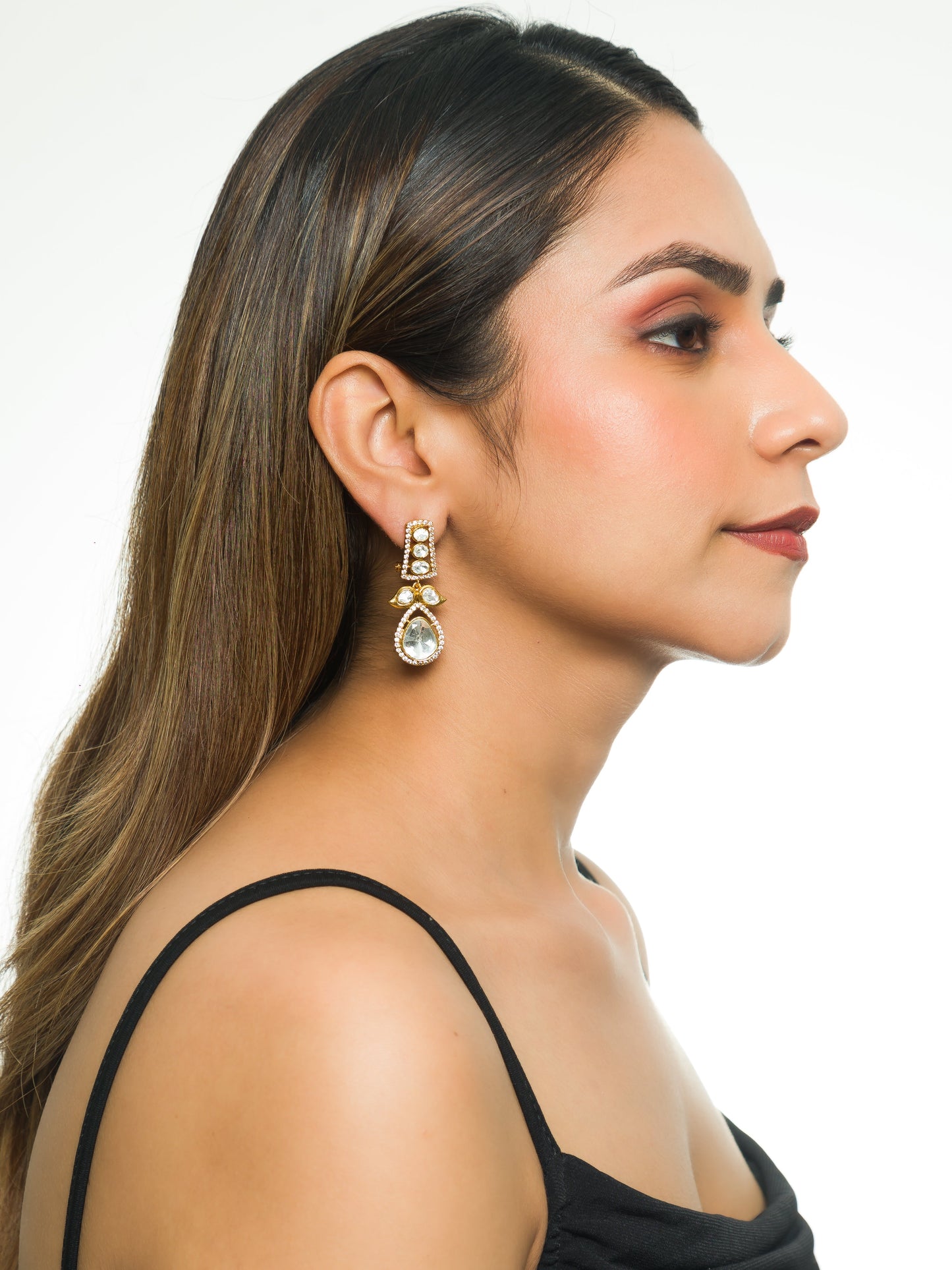 Raishvi Drop Kundan Danglers