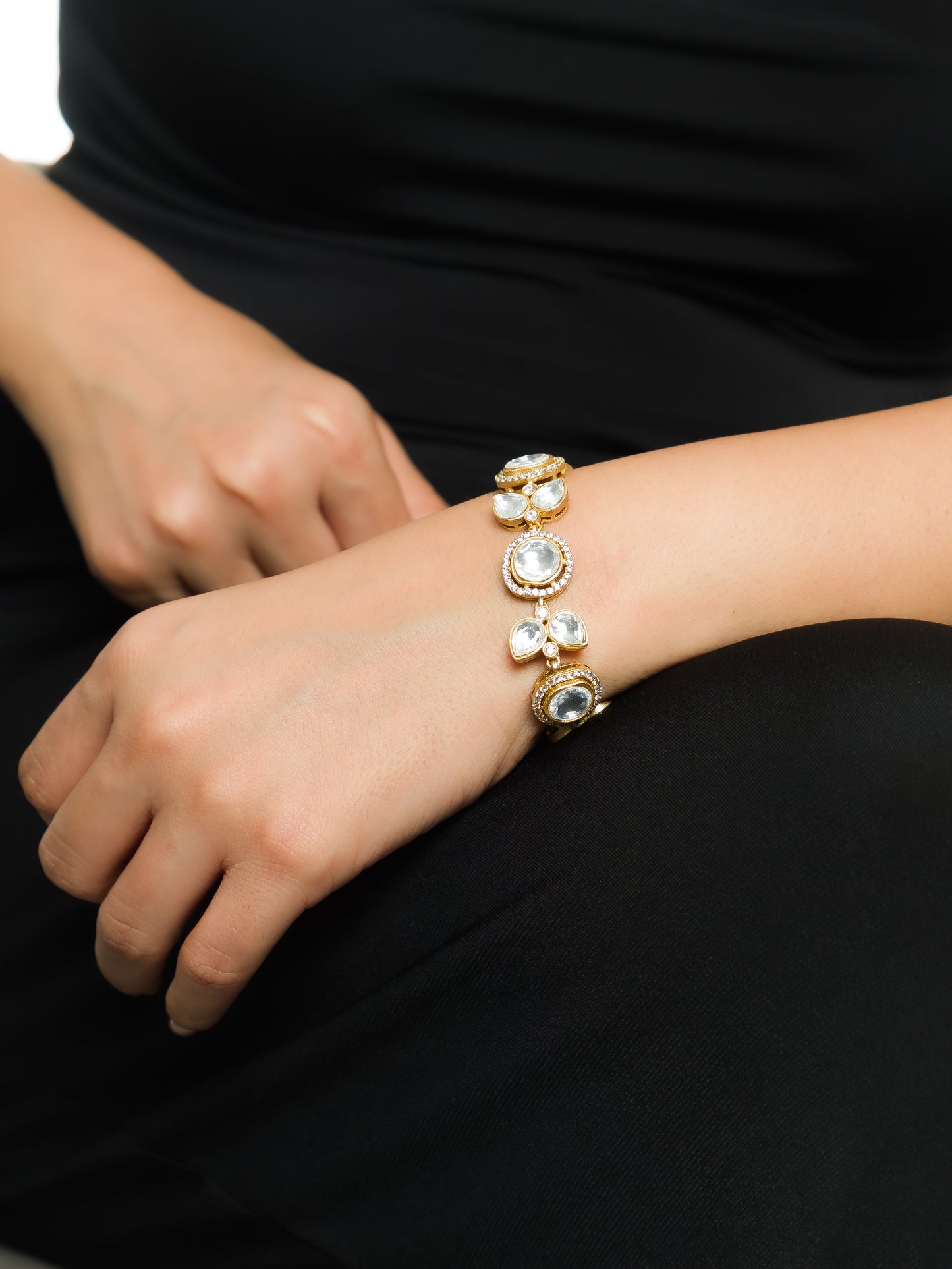 Rajika Floral Kundan Bracelet