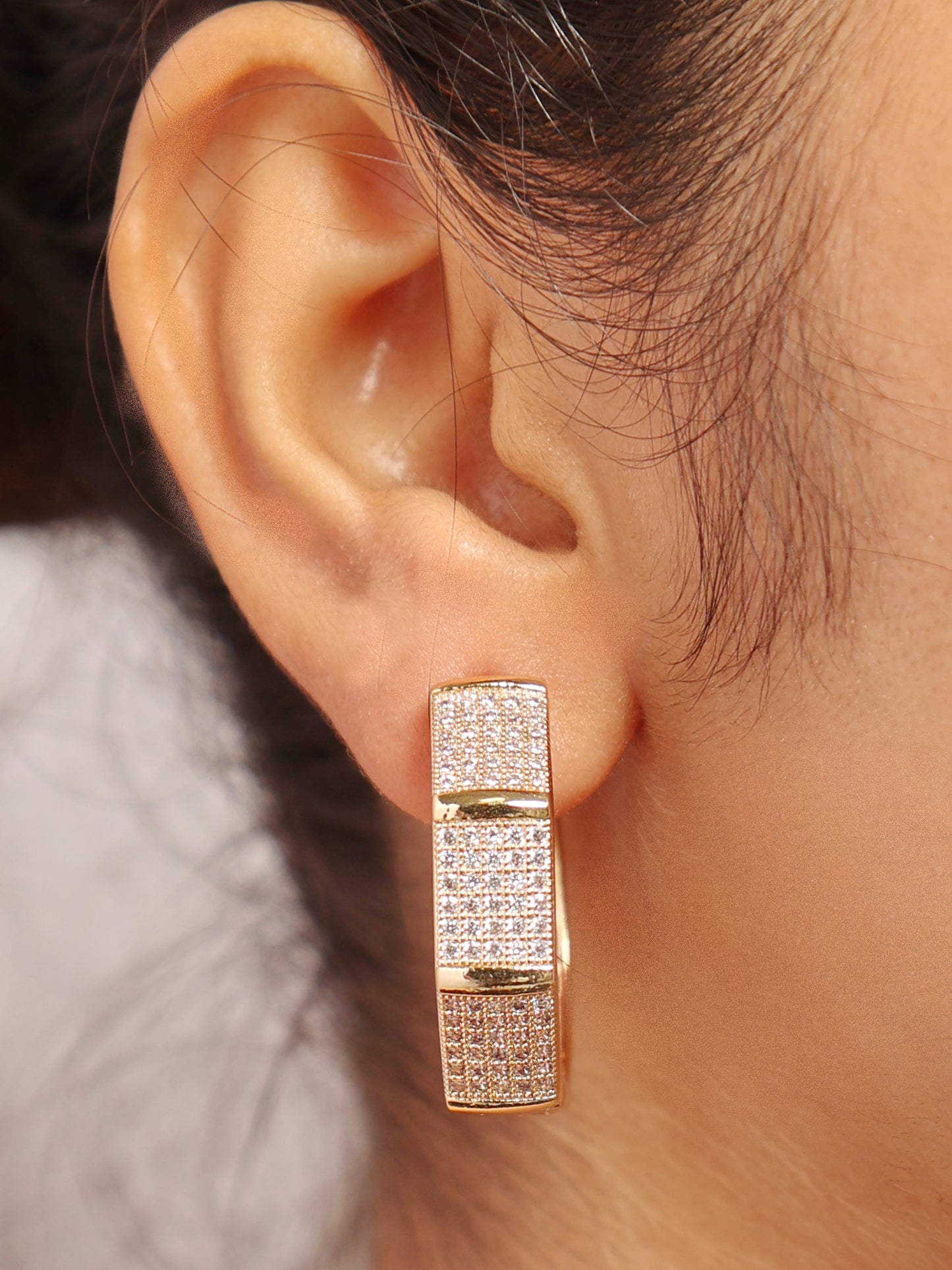 Bold Hexagon Hoops