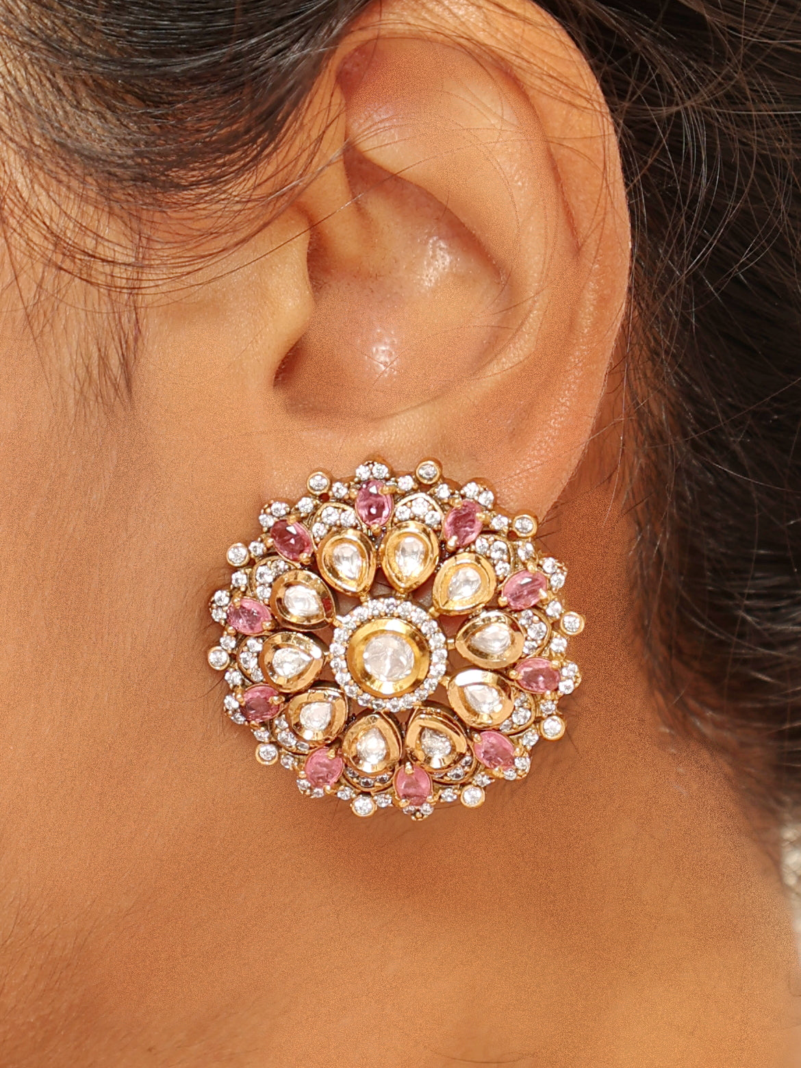 Modern Maharani Sapphare Kundan Choker Set With Earrings