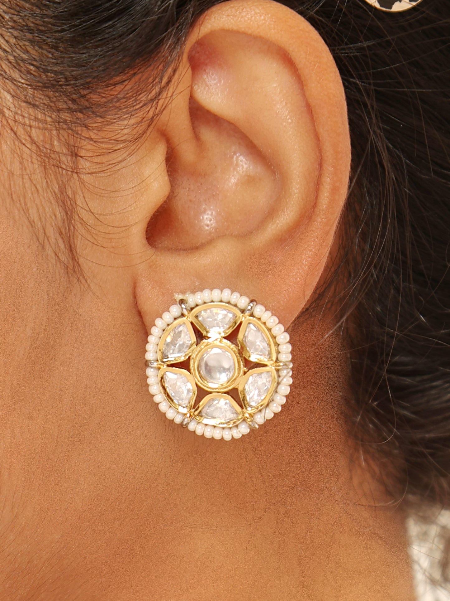 Amruta Kundan Beaded Choker Set with Earrings