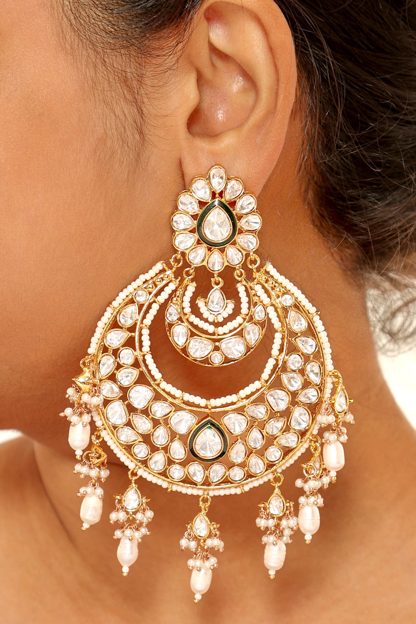 Abundance Green Chandbali