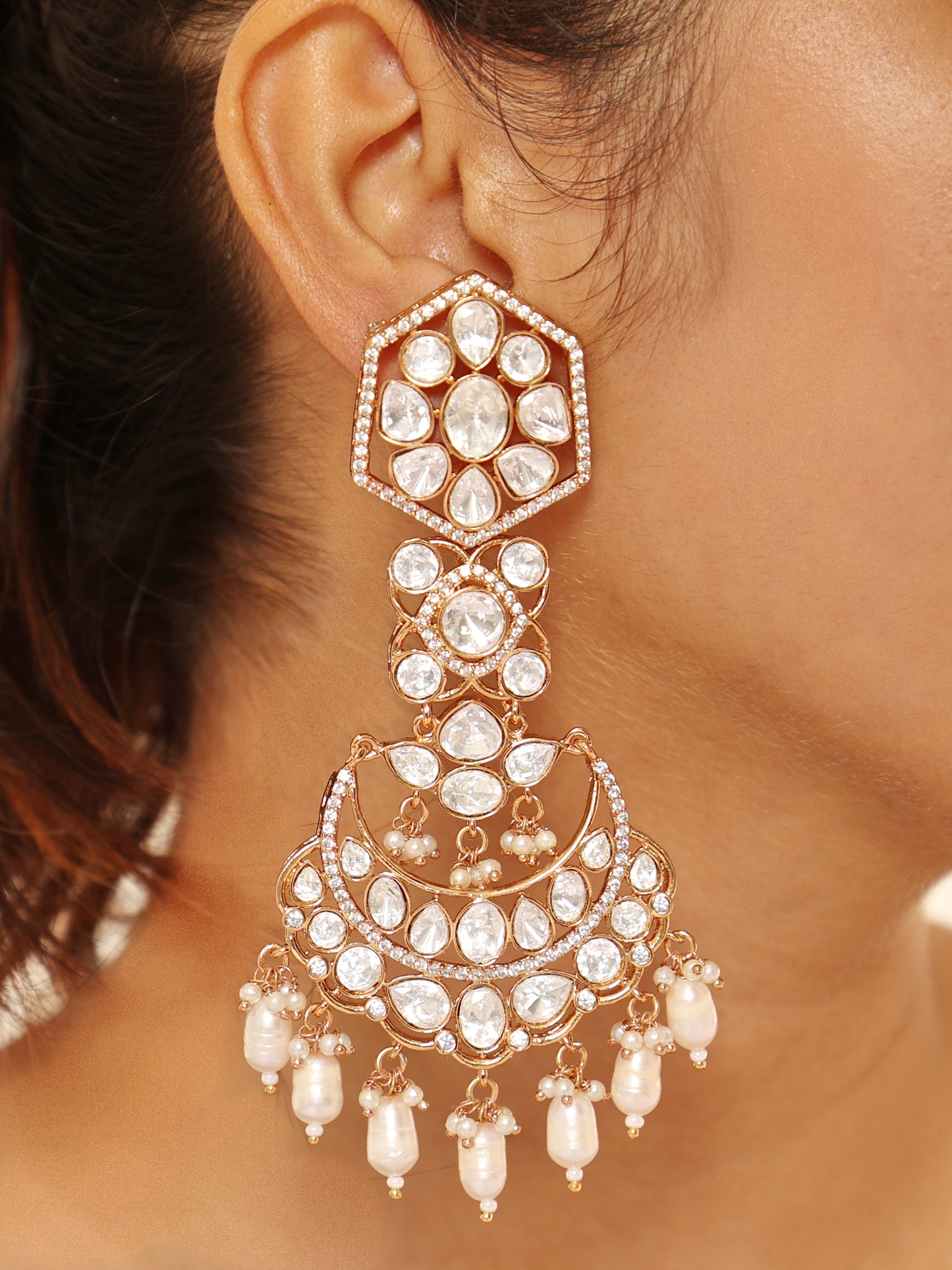Amina Hexagon Chandbali