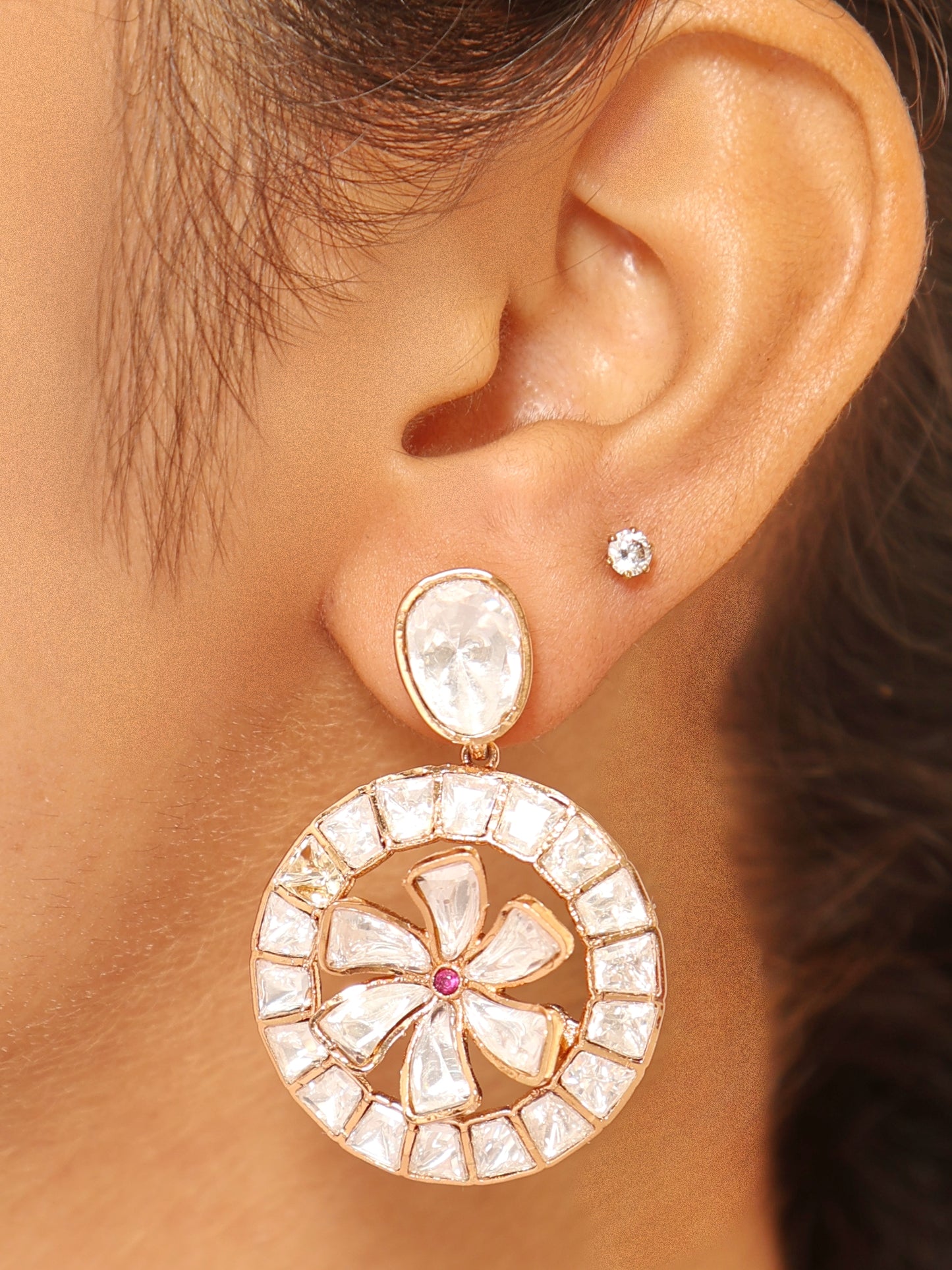 Divine Glow Circel Earrings