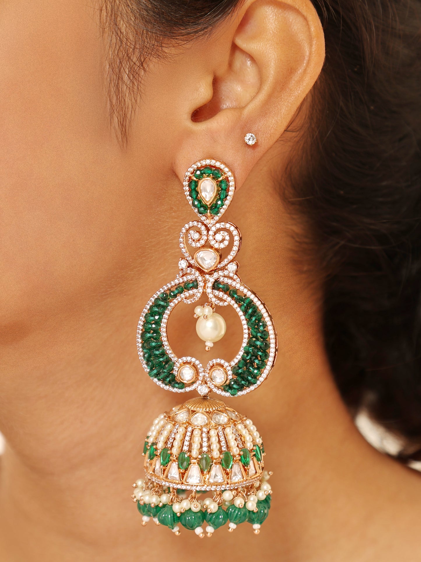 Athena Green Jhumka