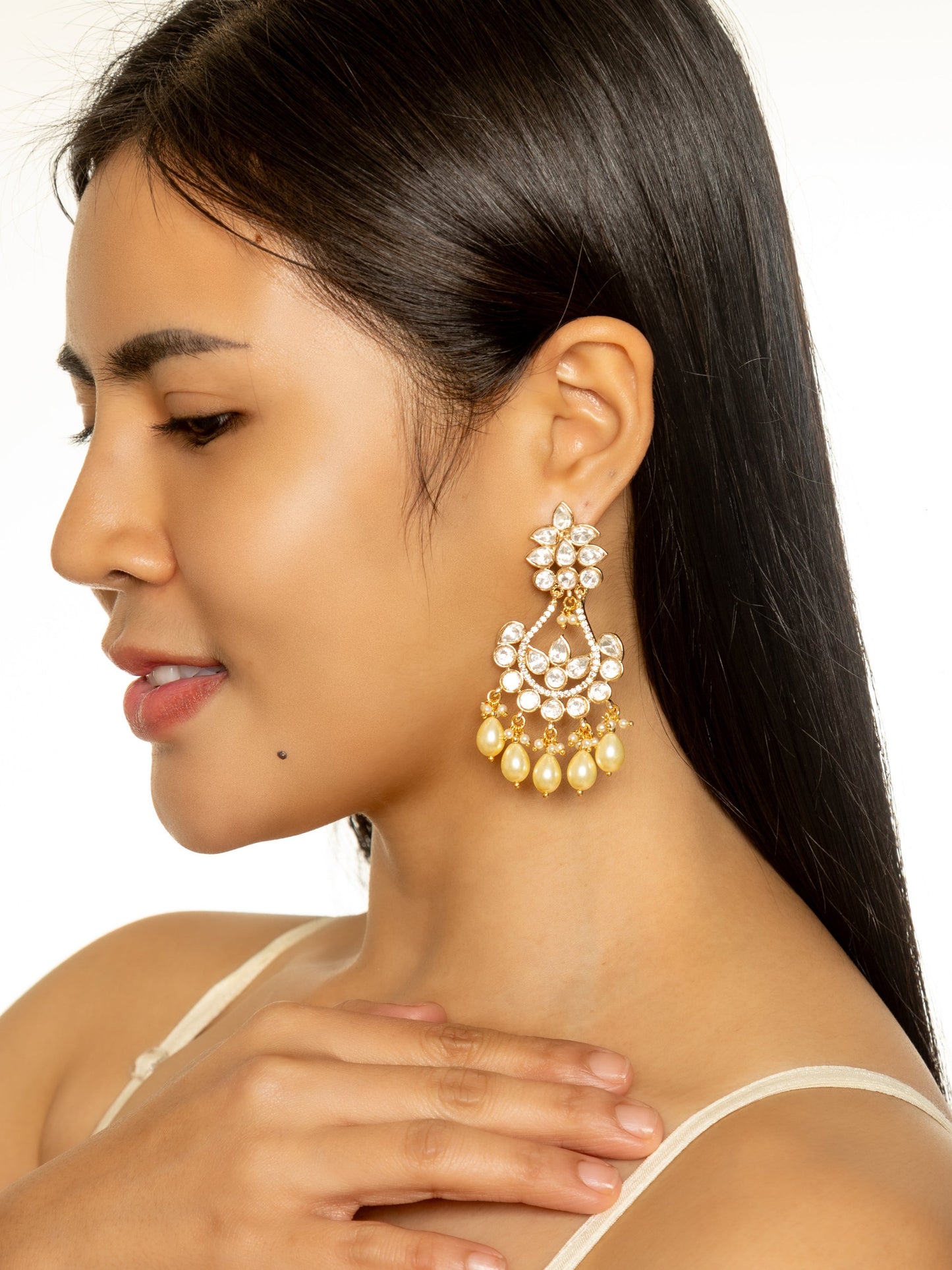 Chandini Beige Chandbali