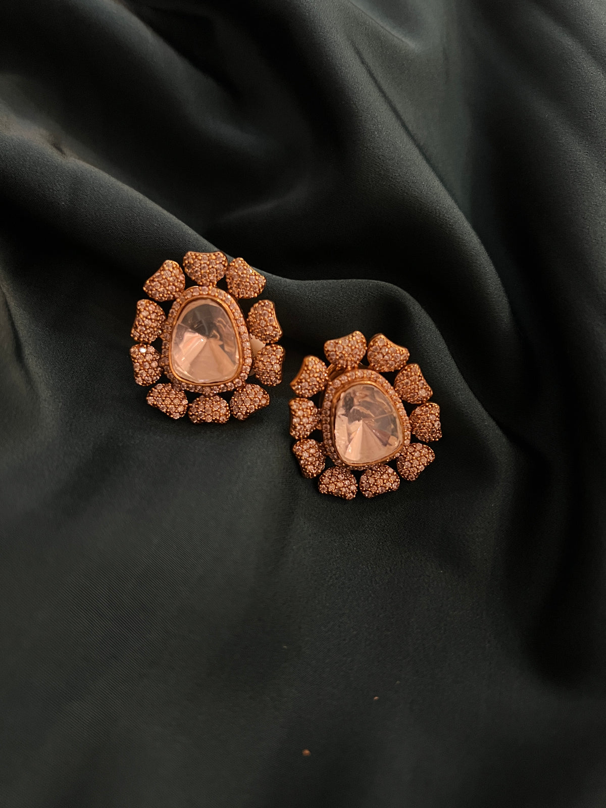 Aarvika Crystal Bloom Stud Earrings